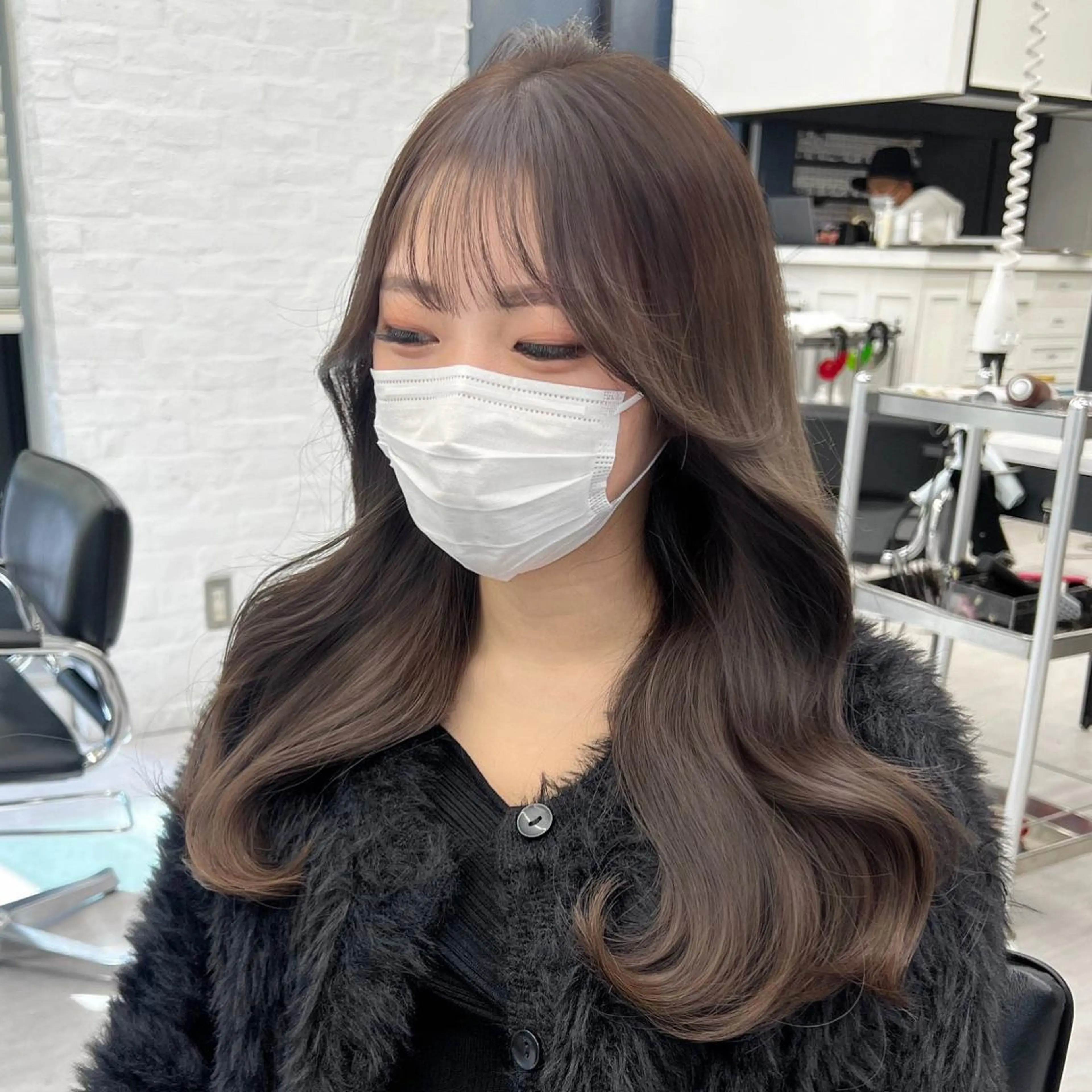 ロング カラー 韓国ヘア♡ 顔まわりカットayaのヘアスタイル