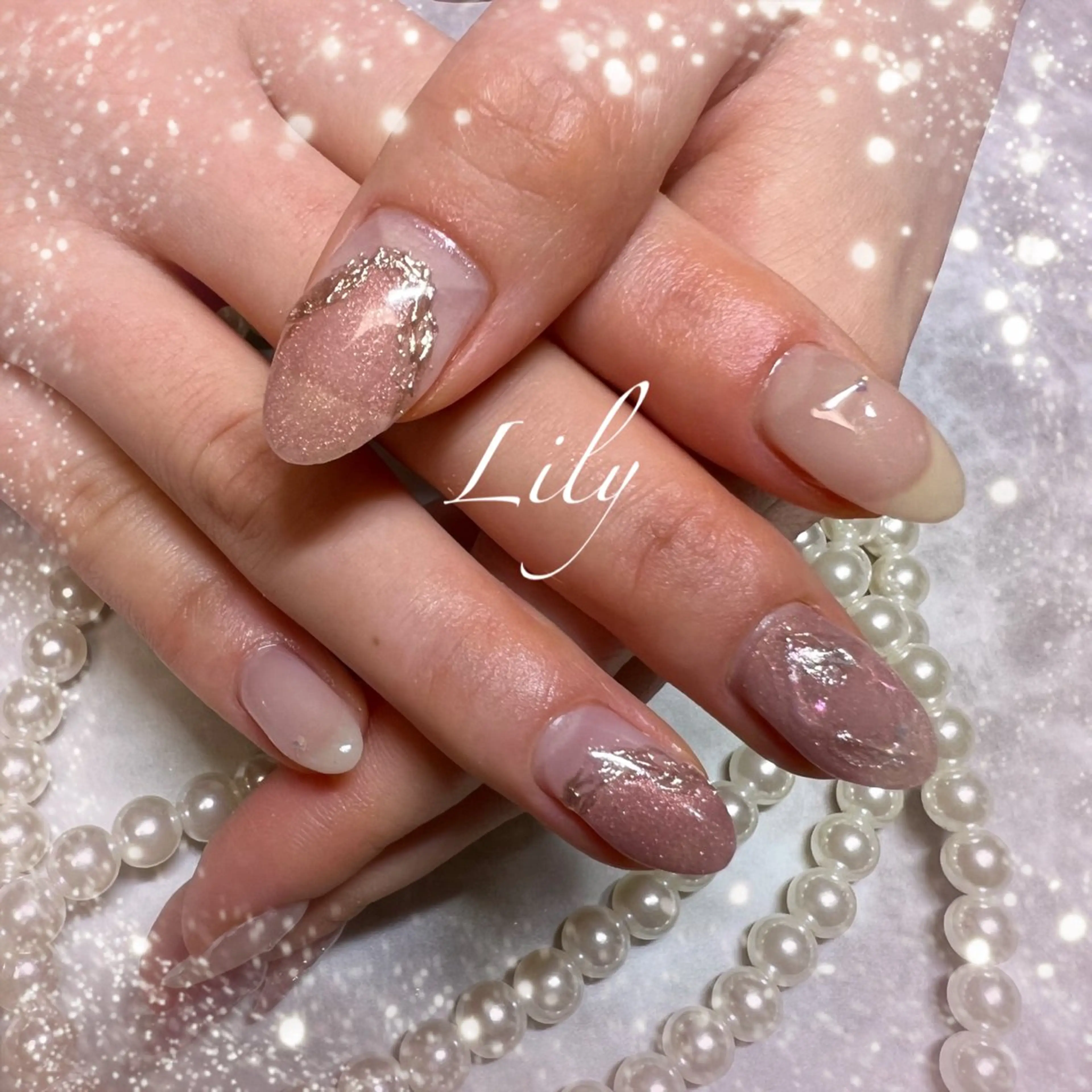 ネイル ハンドネイル Lily*nail 🌻Mii🌻のネイルデザイン