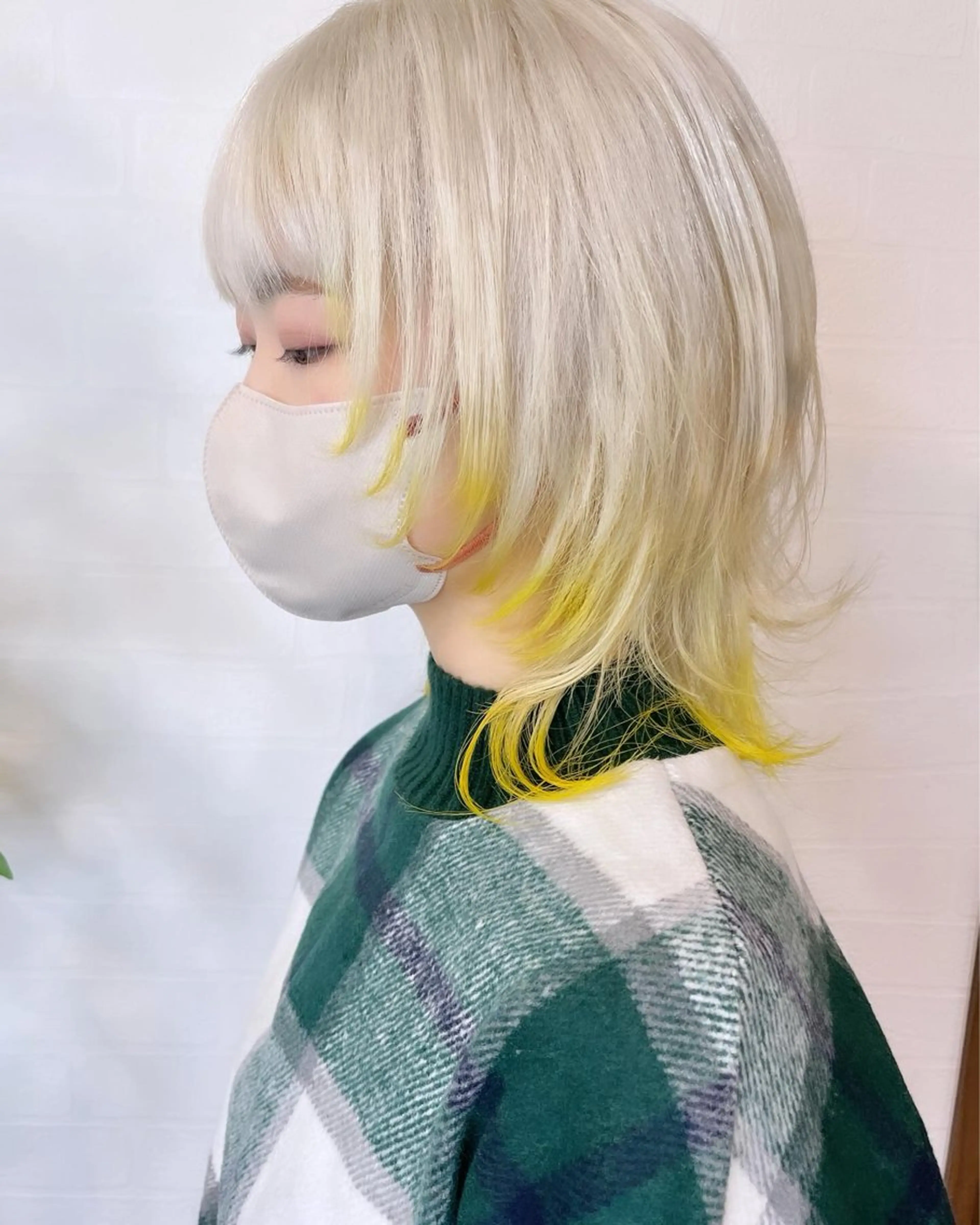 ショート カラー イエローカラー ウルフカット Re:ta Hair 飯田淳平のヘアスタイル