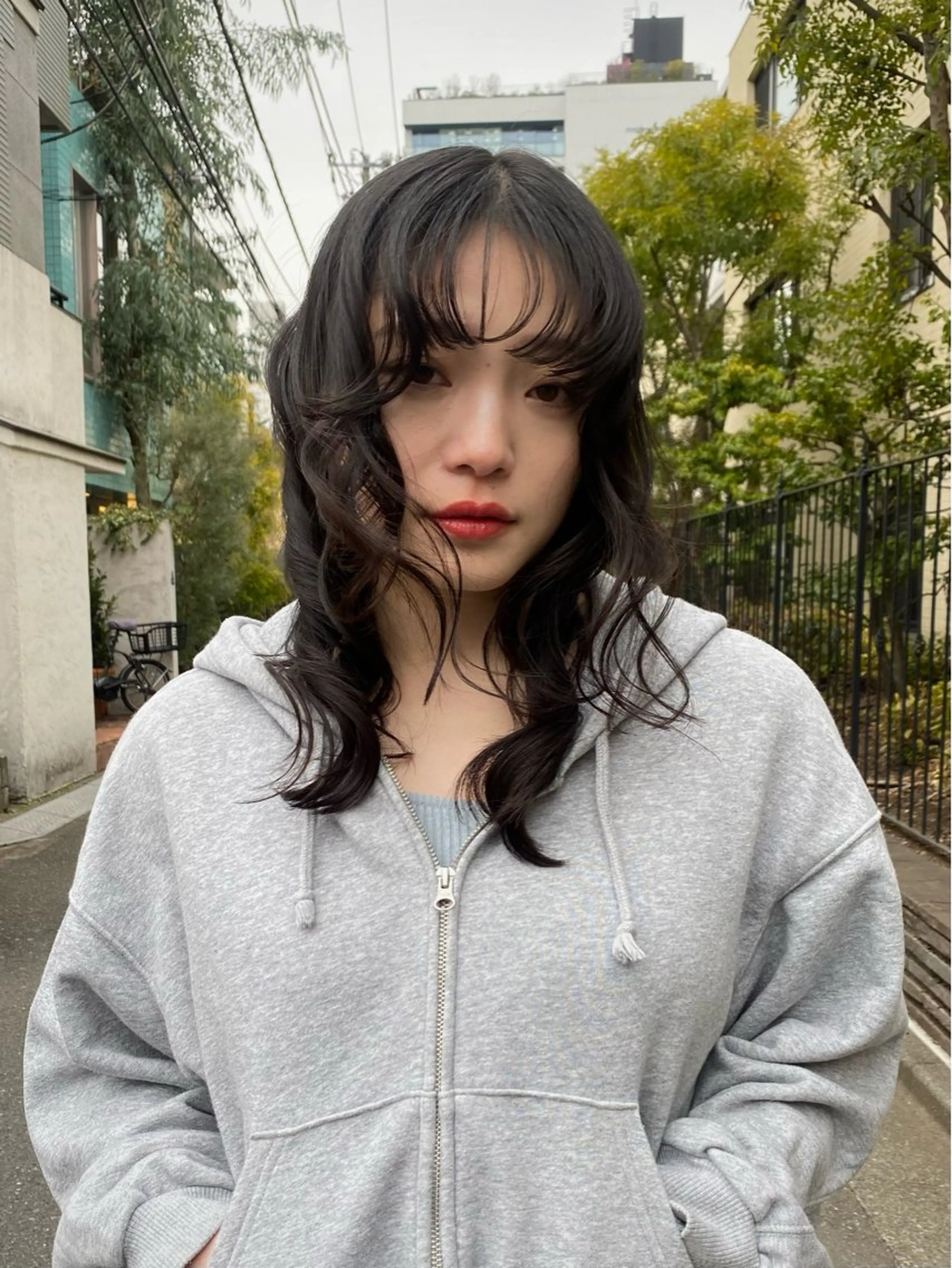 ミディアム カラー カット ヘアカラー トリートメント 村田 りょうやのヘアスタイル