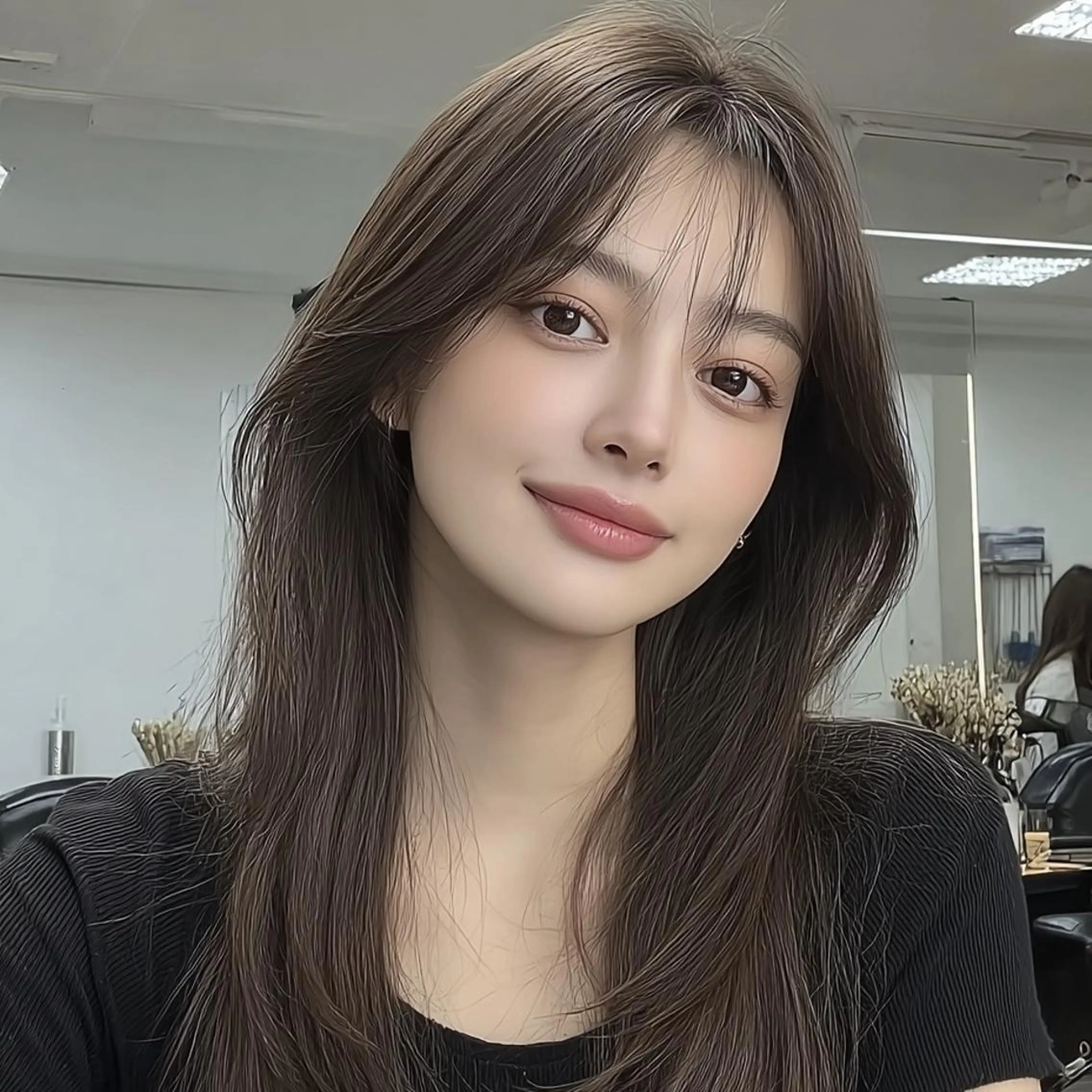 カラー ロング 韓国風ヘア スガト 🎨透明感カラー✨️のヘアスタイル