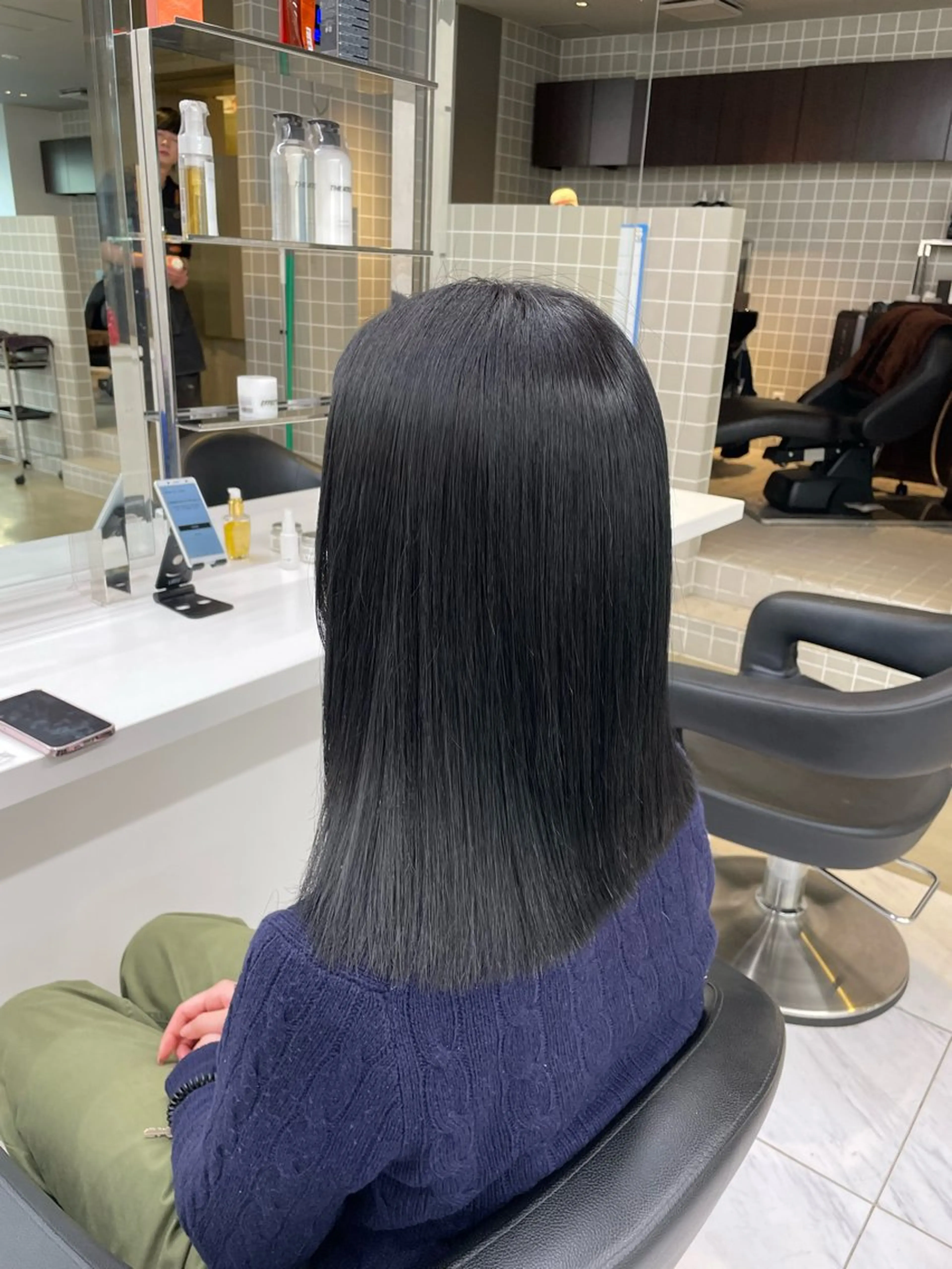 セミロング カラー ヘアアレンジ ヘアカラー トリートメント ヘアセット 💗横浜美容室 💗HARUNAのヘアスタイル