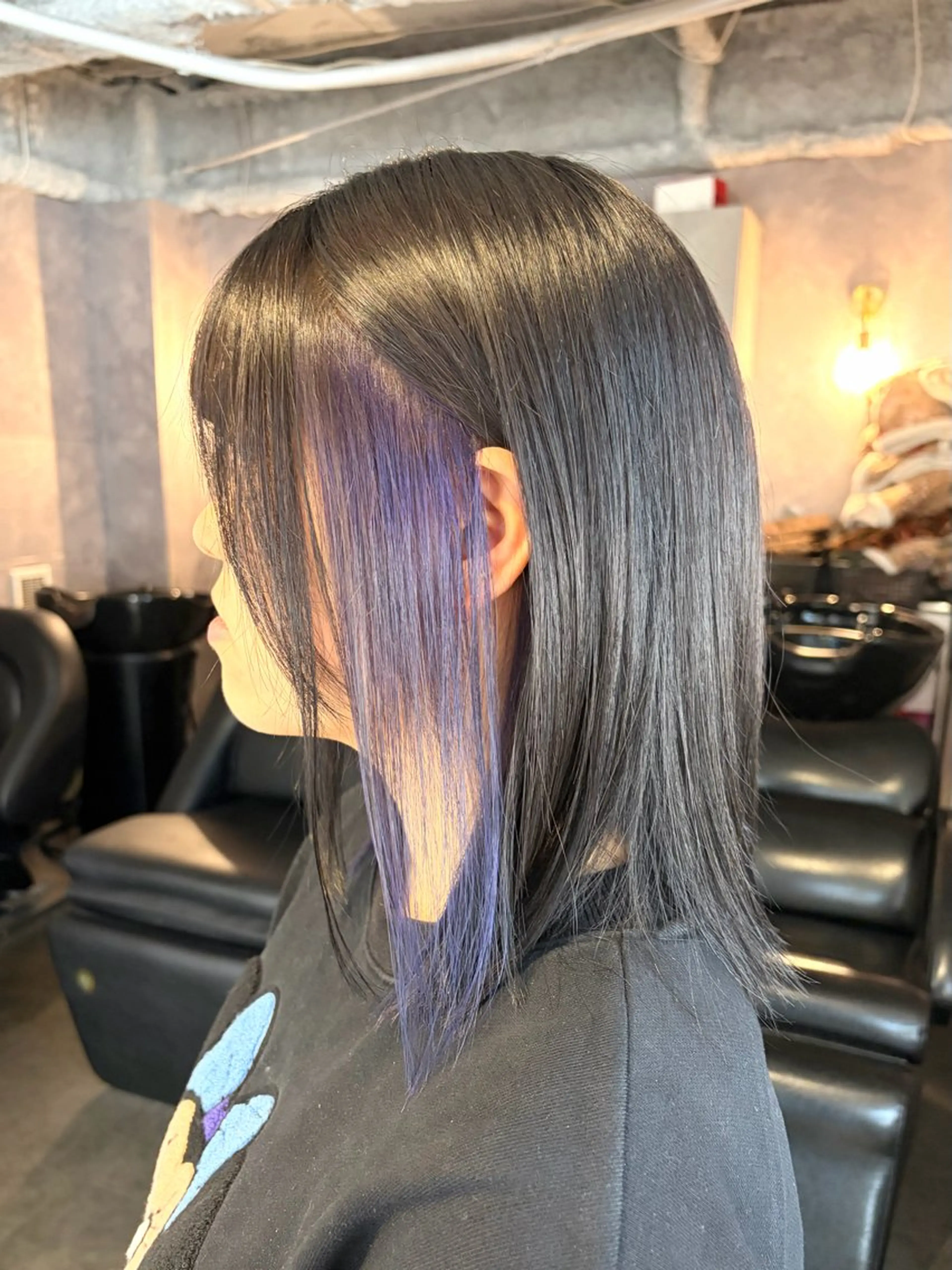 ミディアム カラー ヘアカラー 🩶鈴木茉奈🩶艶髪 /透明感/暖色カラーのヘアスタイル