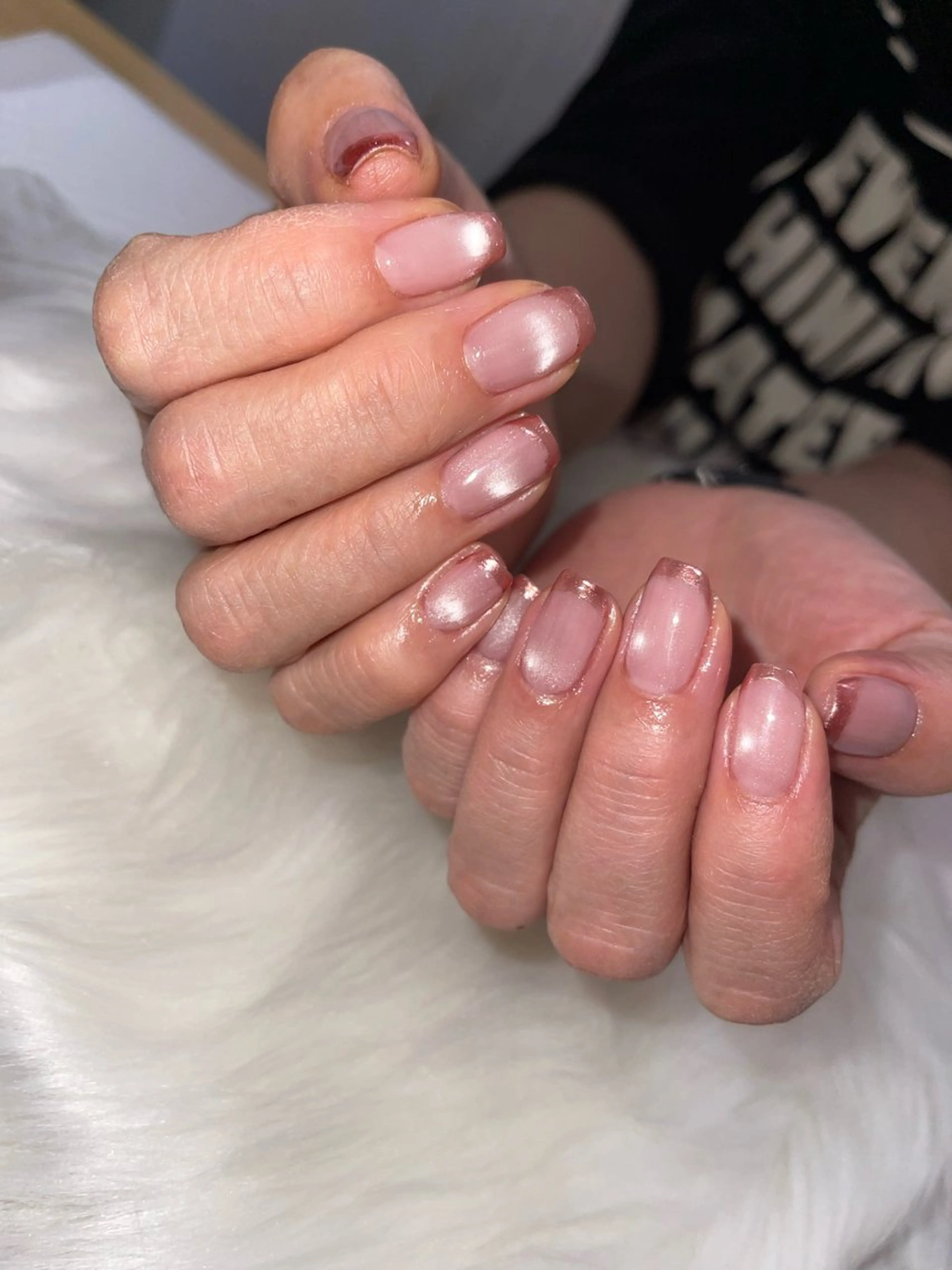 ネイル フレンチネイル マグネットネイル ミラーネイル ハンドネイル R@nail🫧町田 🫧らんのネイルデザイン