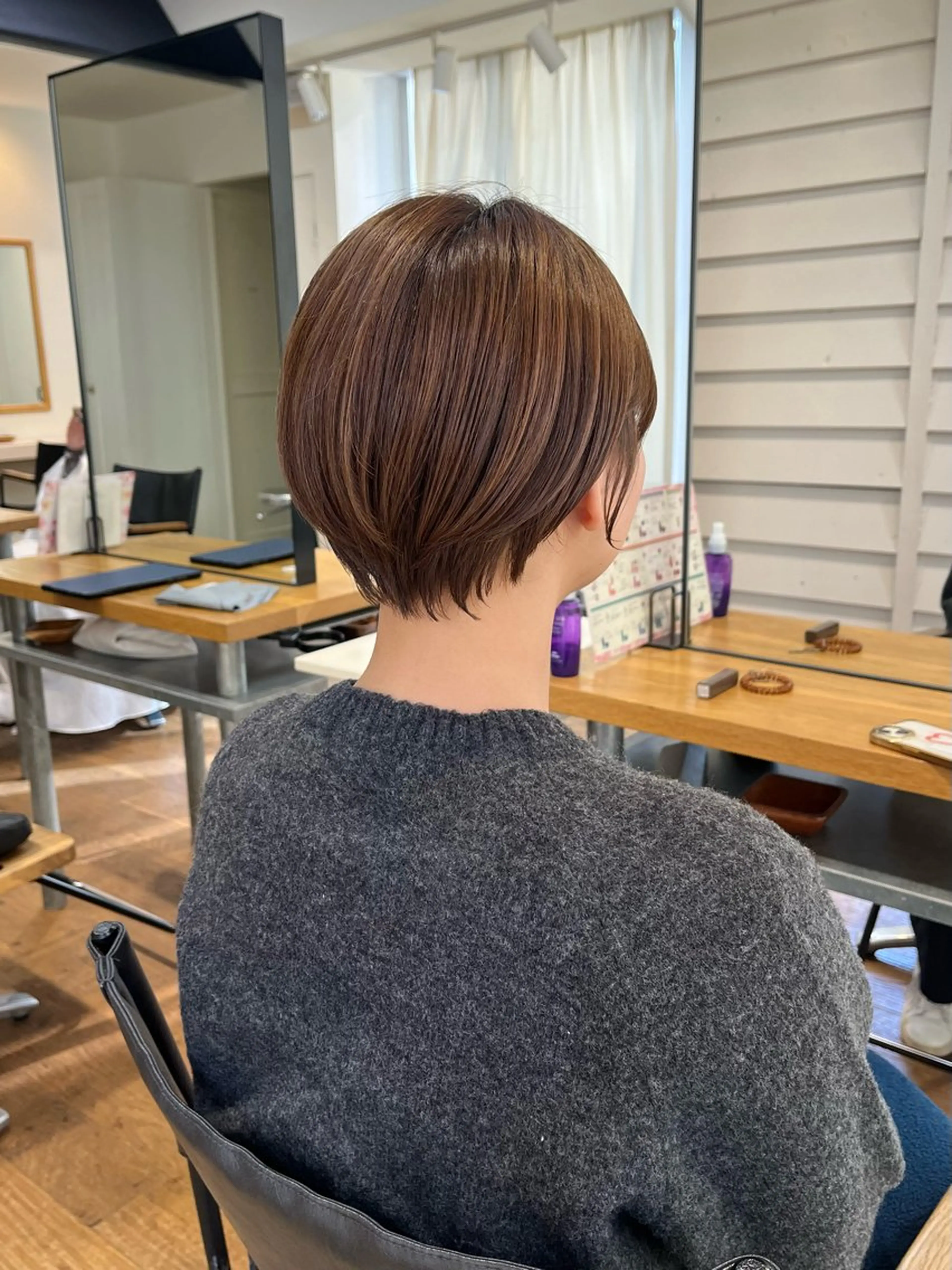 ショート カット ヘアカラー トリートメント sana /レイヤー/ショートのヘアスタイル