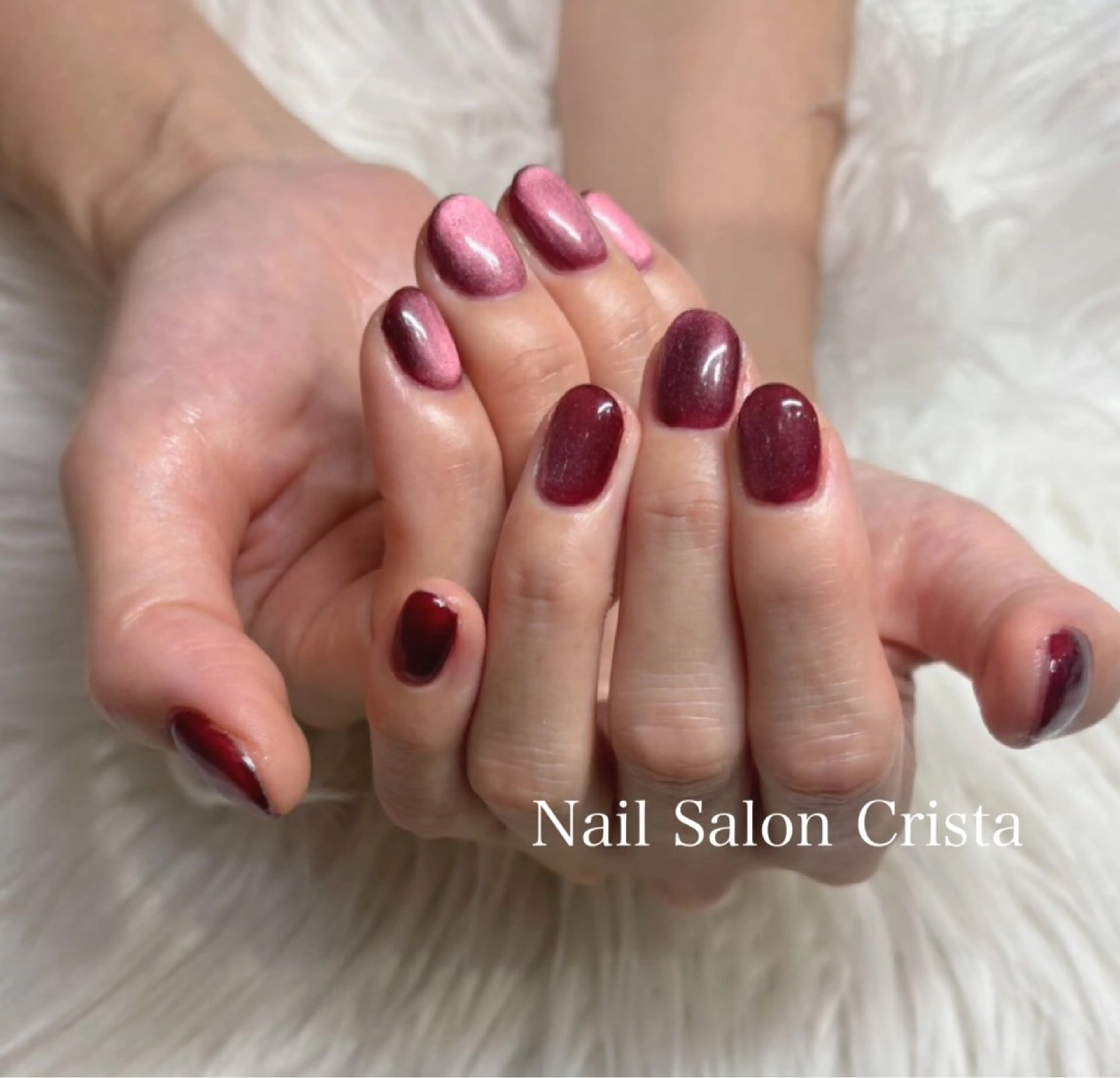 ネイル ジェルネイル パラジェル 赤色 ハンドネイル CRISTA所属・CRISTA MOMOのネイルデザイン