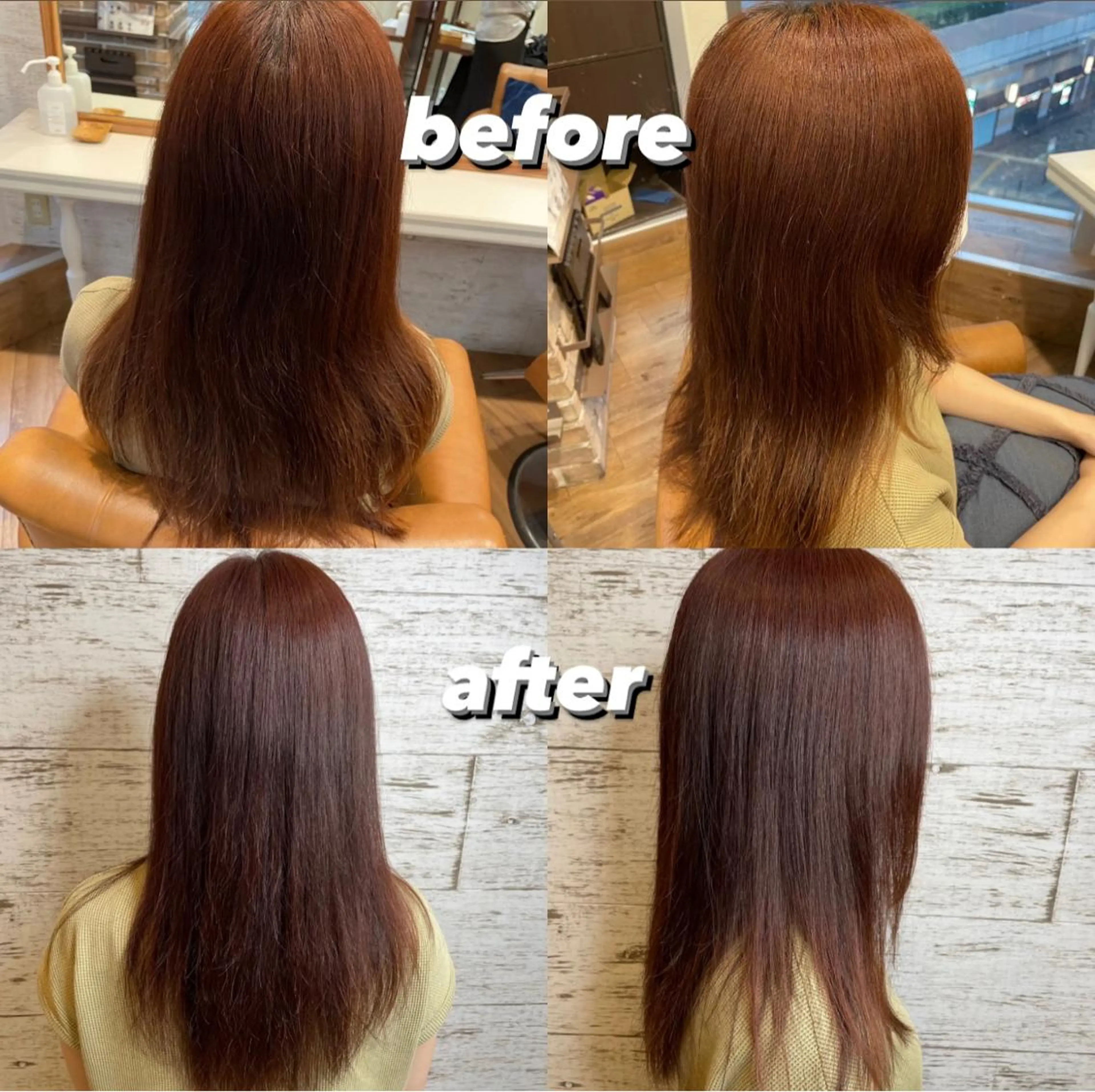 セミロング ピンクブラウン ☆レディースショート ☆吉崎☆のヘアスタイル