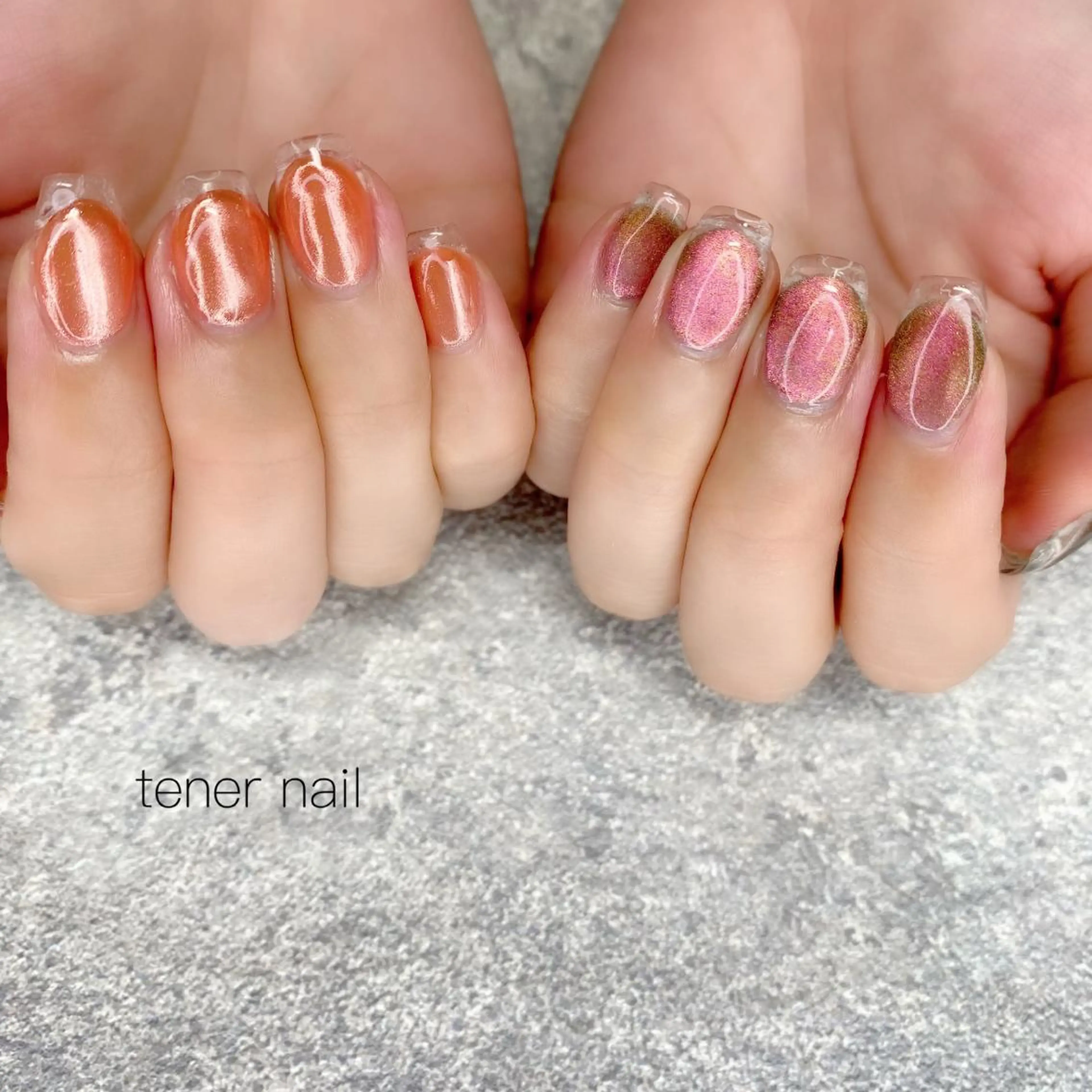 ネイル クリアネイル フレンチネイル テネルネイル tener nailのネイルデザイン