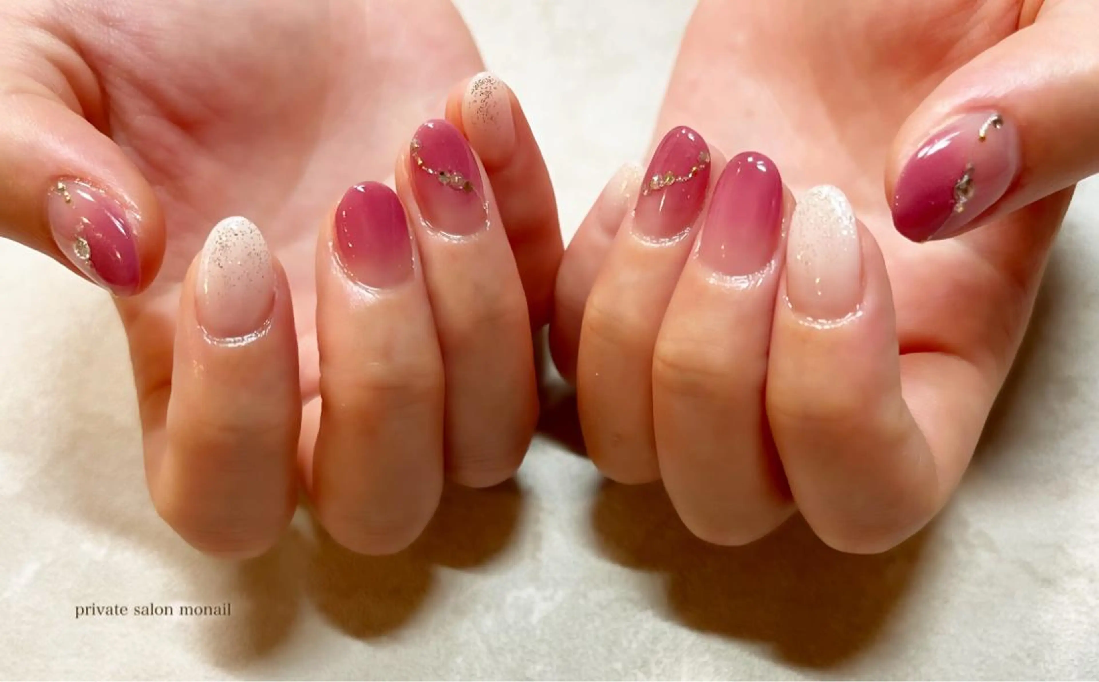ネイル ストーンネイル ハンドネイル nail salon monailのネイルデザイン