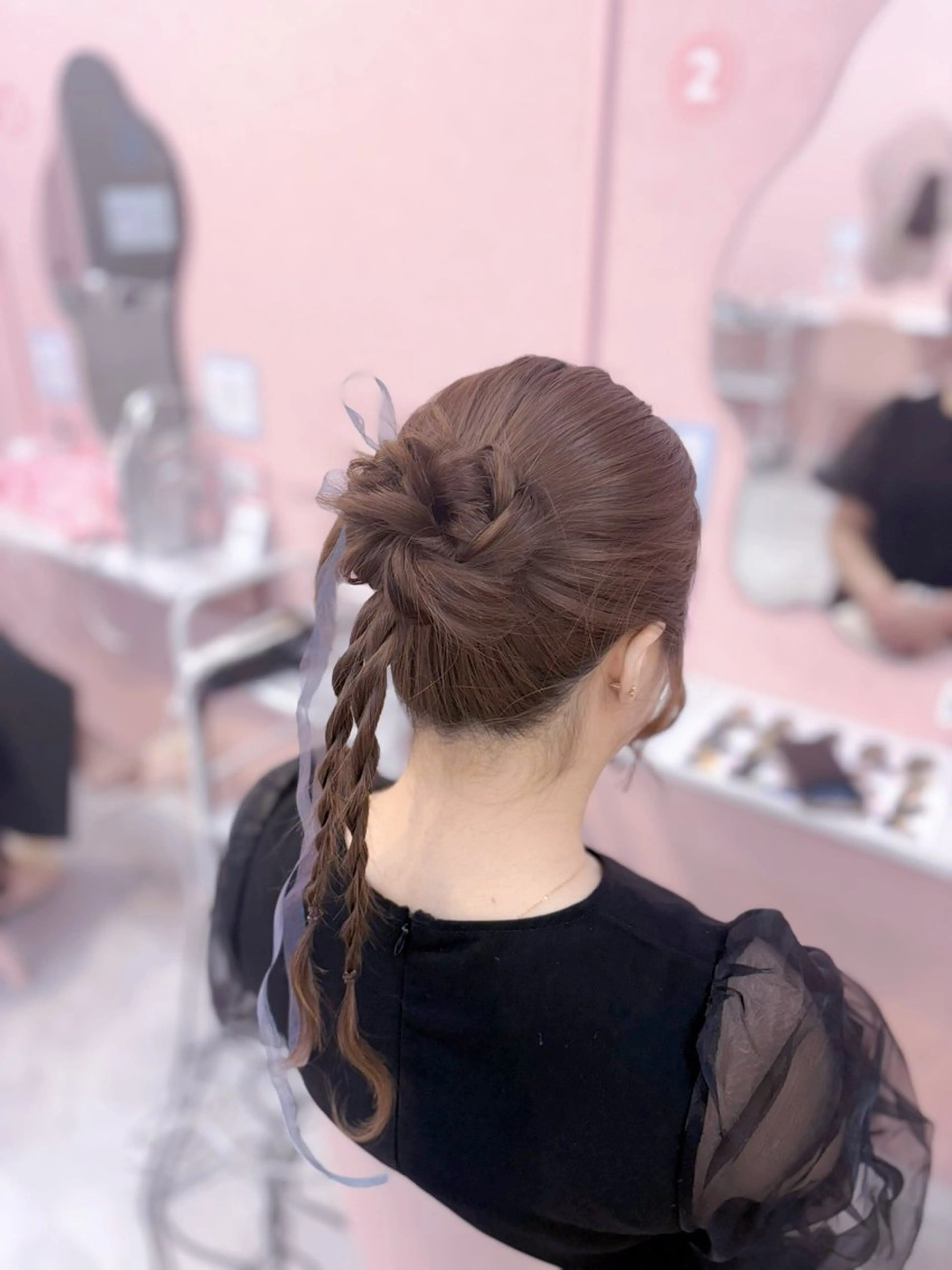 ロング ヘアセット LARME ヘアメ りほのヘアスタイル