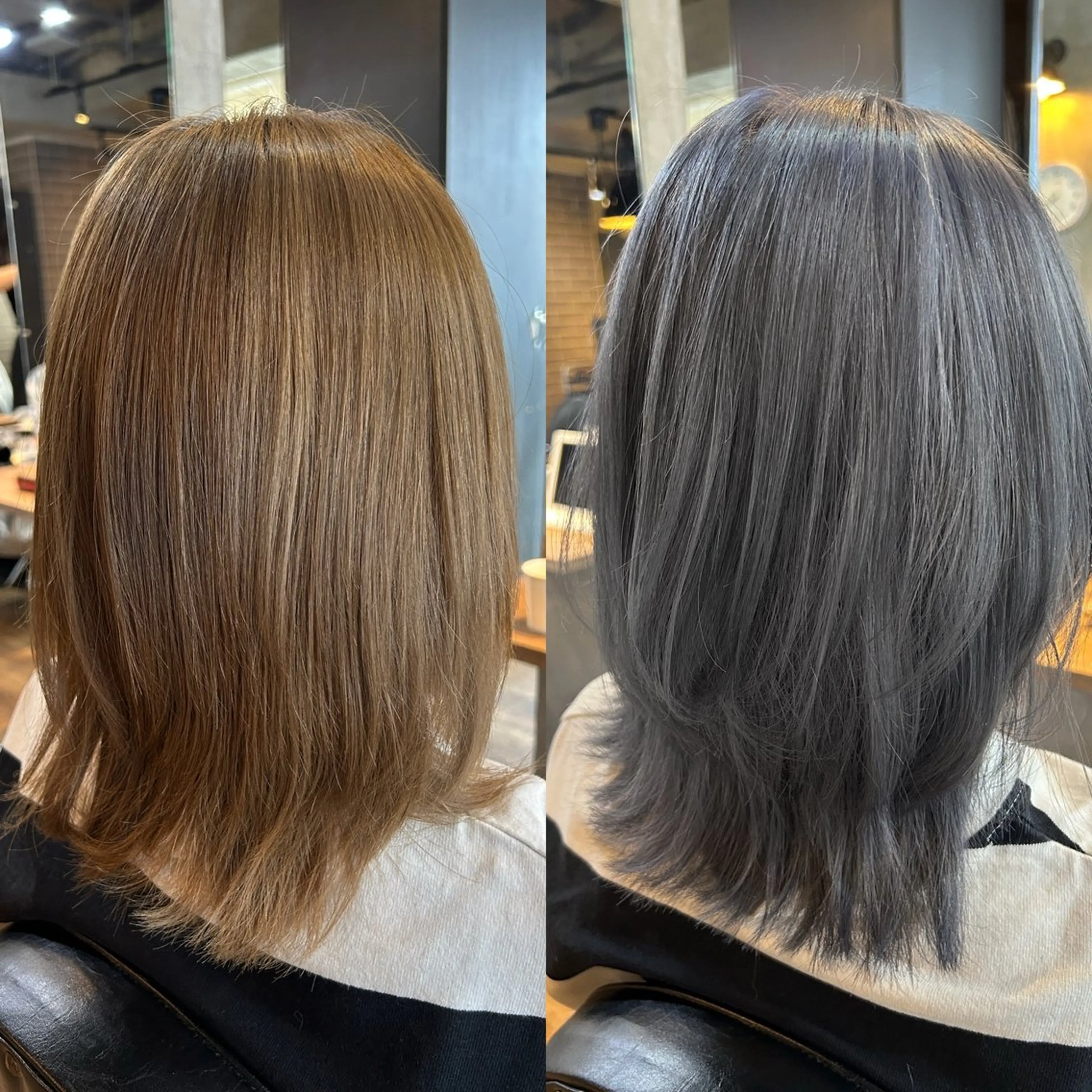 ミディアム カラー 透明感カラー グレージュ カット ヘアカラー トリートメント レイヤー/縮毛矯正/ 透明感カラー/マサキのヘアスタイル