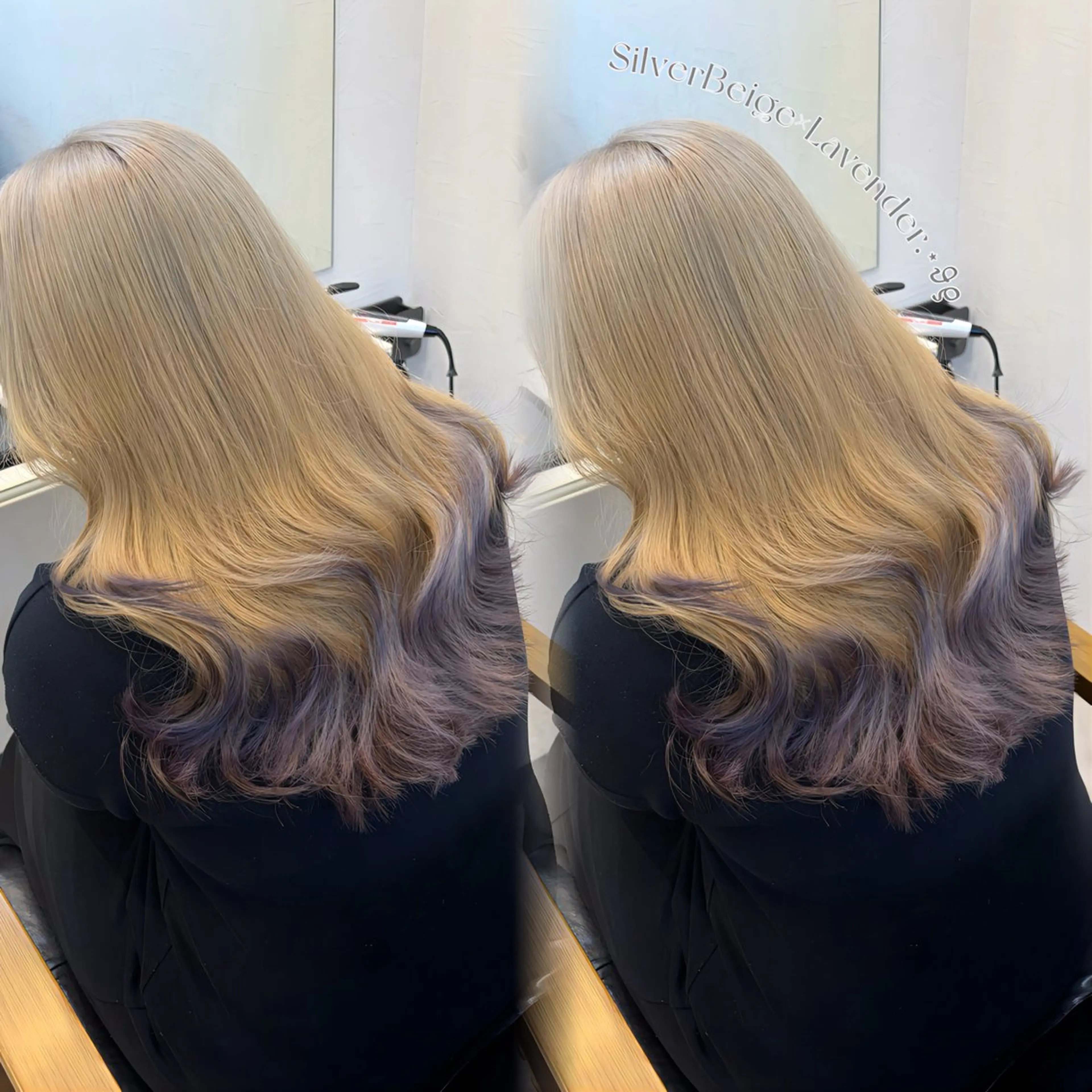 ロング カラー ラベンダーカラー カット ヘアカラー トリートメント MAKO/モテ髪/ ハイトーン/赤みなしのヘアスタイル