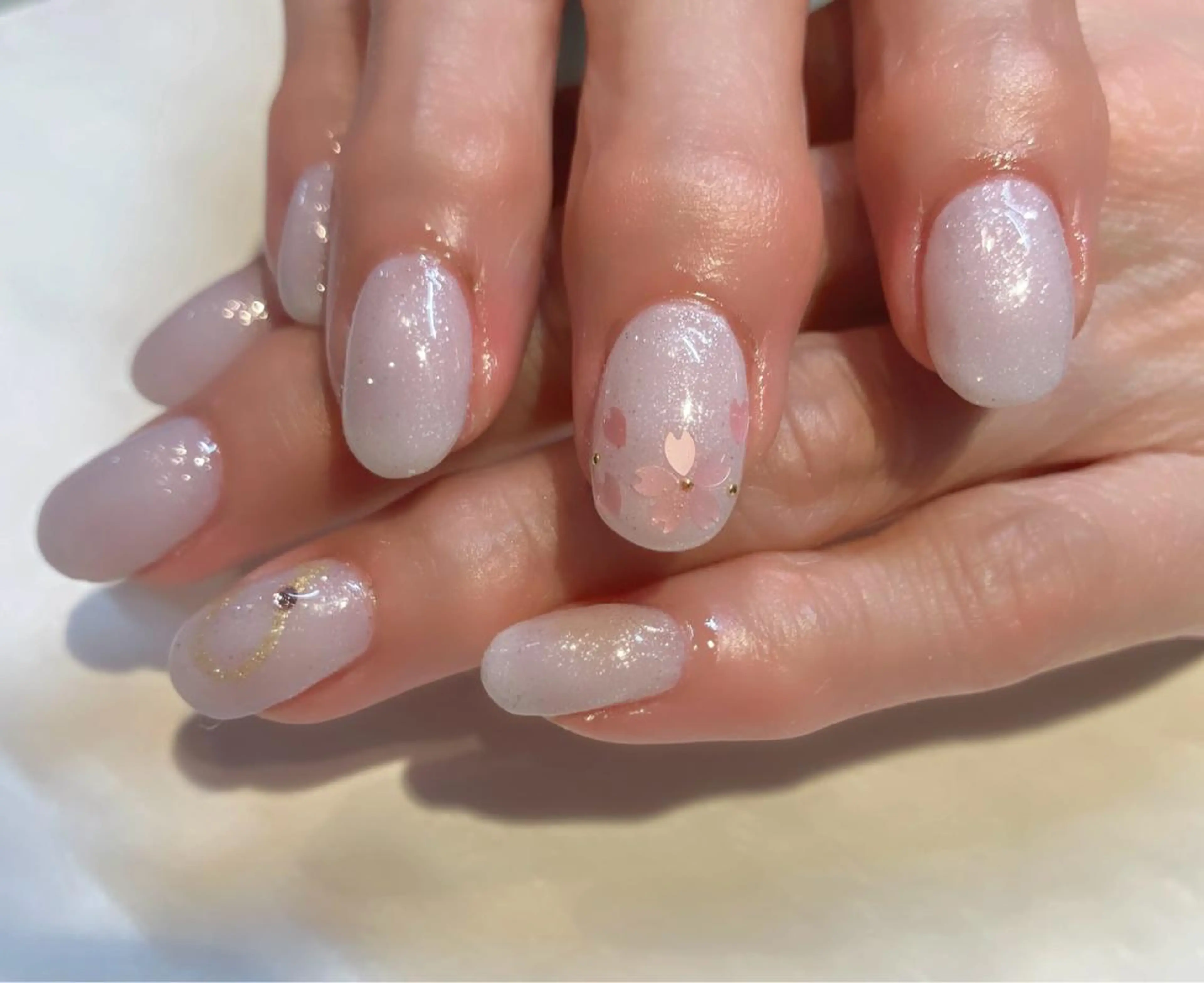 ネイル アートネイル 桜ネイル 三村 綾のマツエク・マツパデザイン