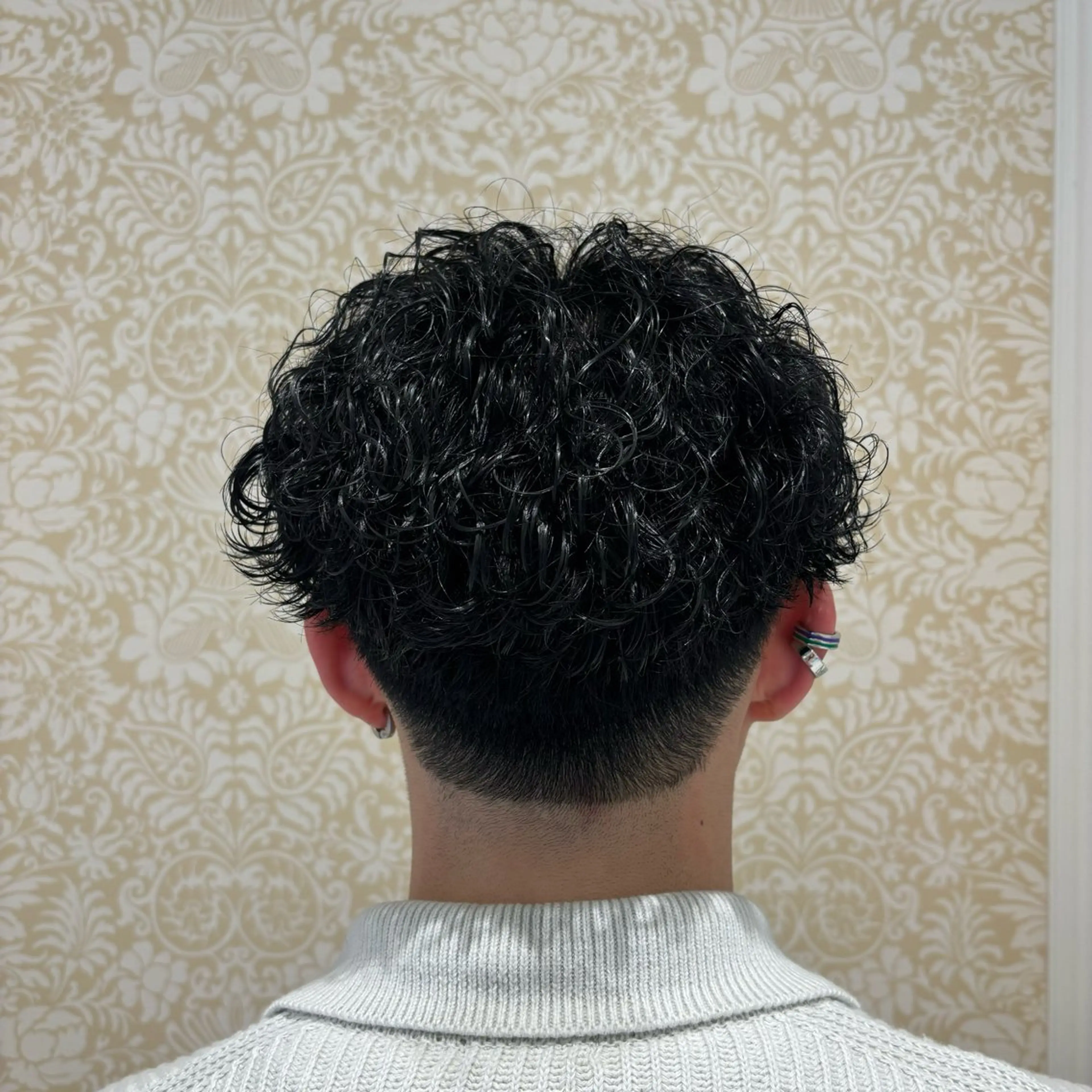 ミディアム パーマ メンズ カット パーマ 🐠寒色系×パーマ 櫻井　麿偉🐏のヘアスタイル