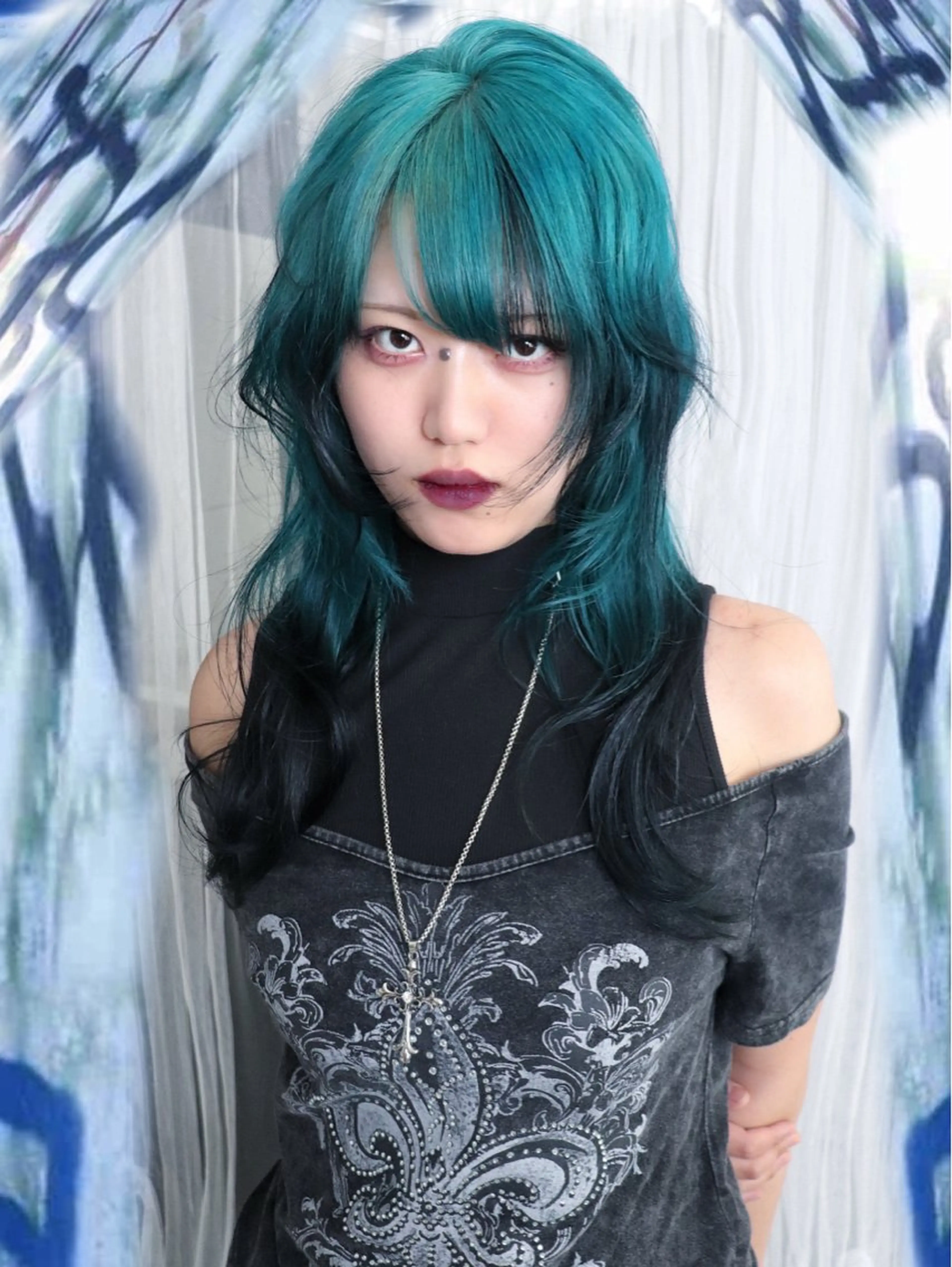 セミロング カラー ヘアアレンジ @kyoniyy KYONIのヘアスタイル