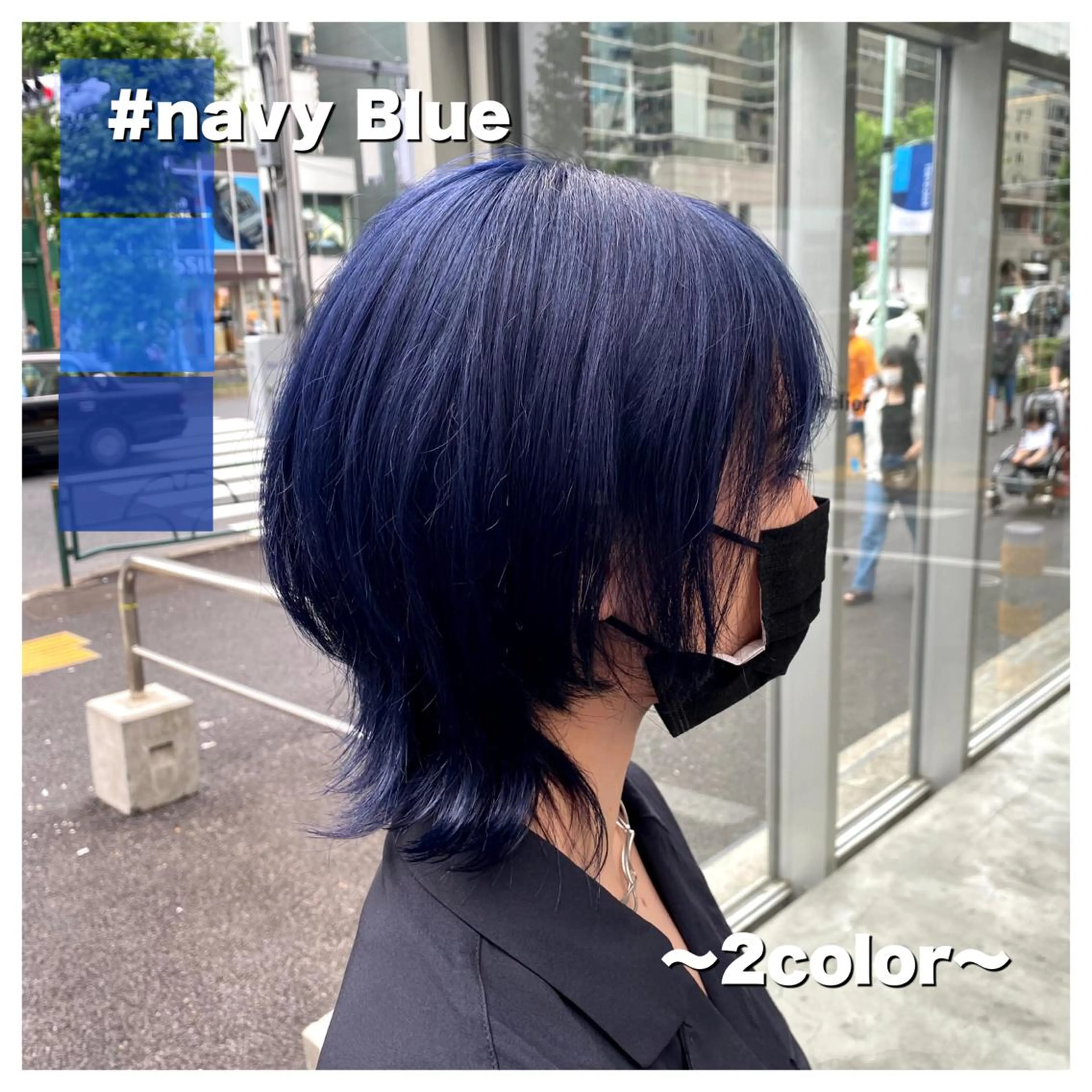 ショート カラー ヘアアレンジ メンズ ヘアカラー 🦋重くない暗髪🦋 Hana🦋のヘアスタイル