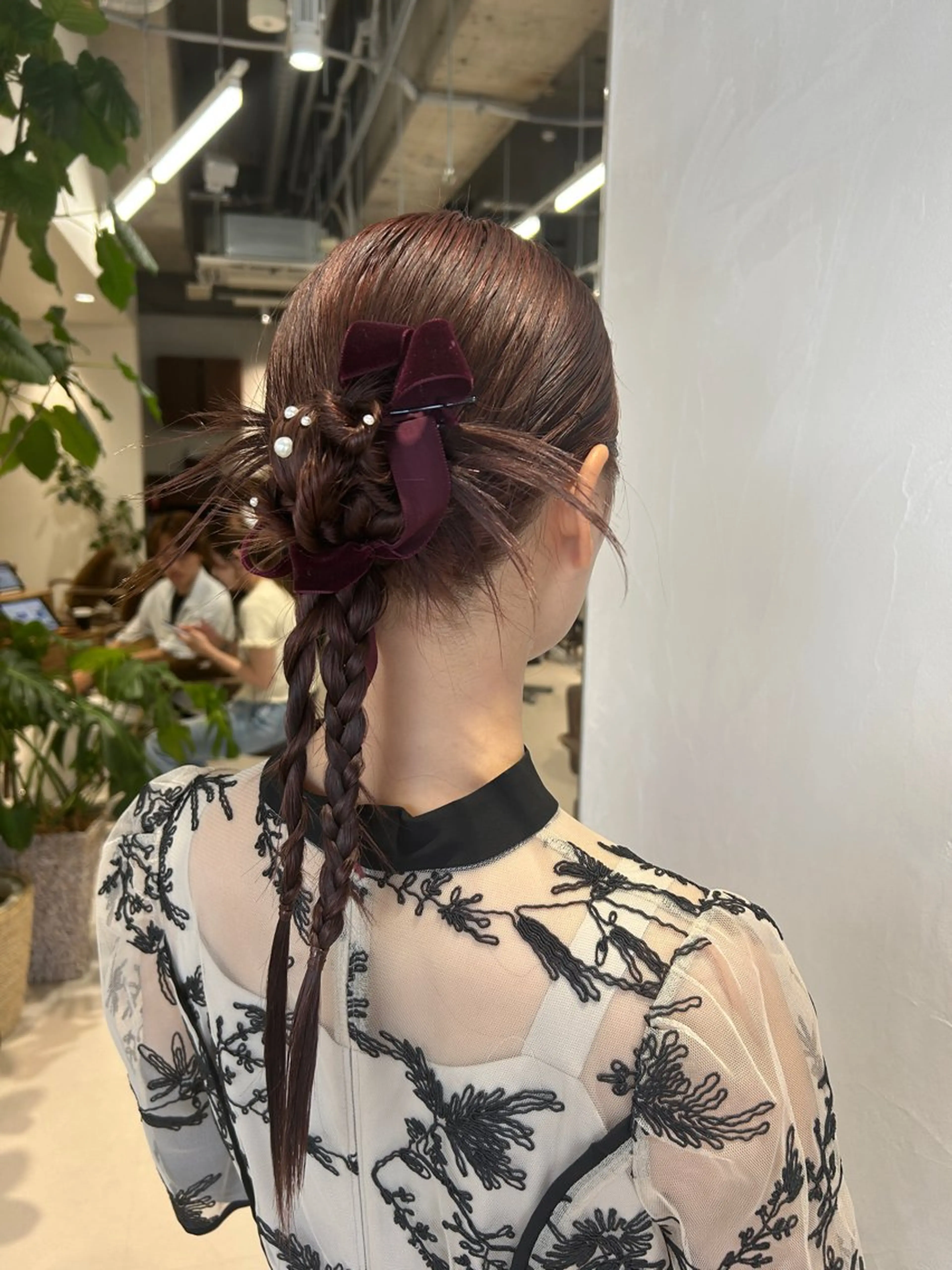 セミロング ヘアアレンジ ヘアセット ハイトーン/エクステ /🎀YUINA🎀のヘアスタイル