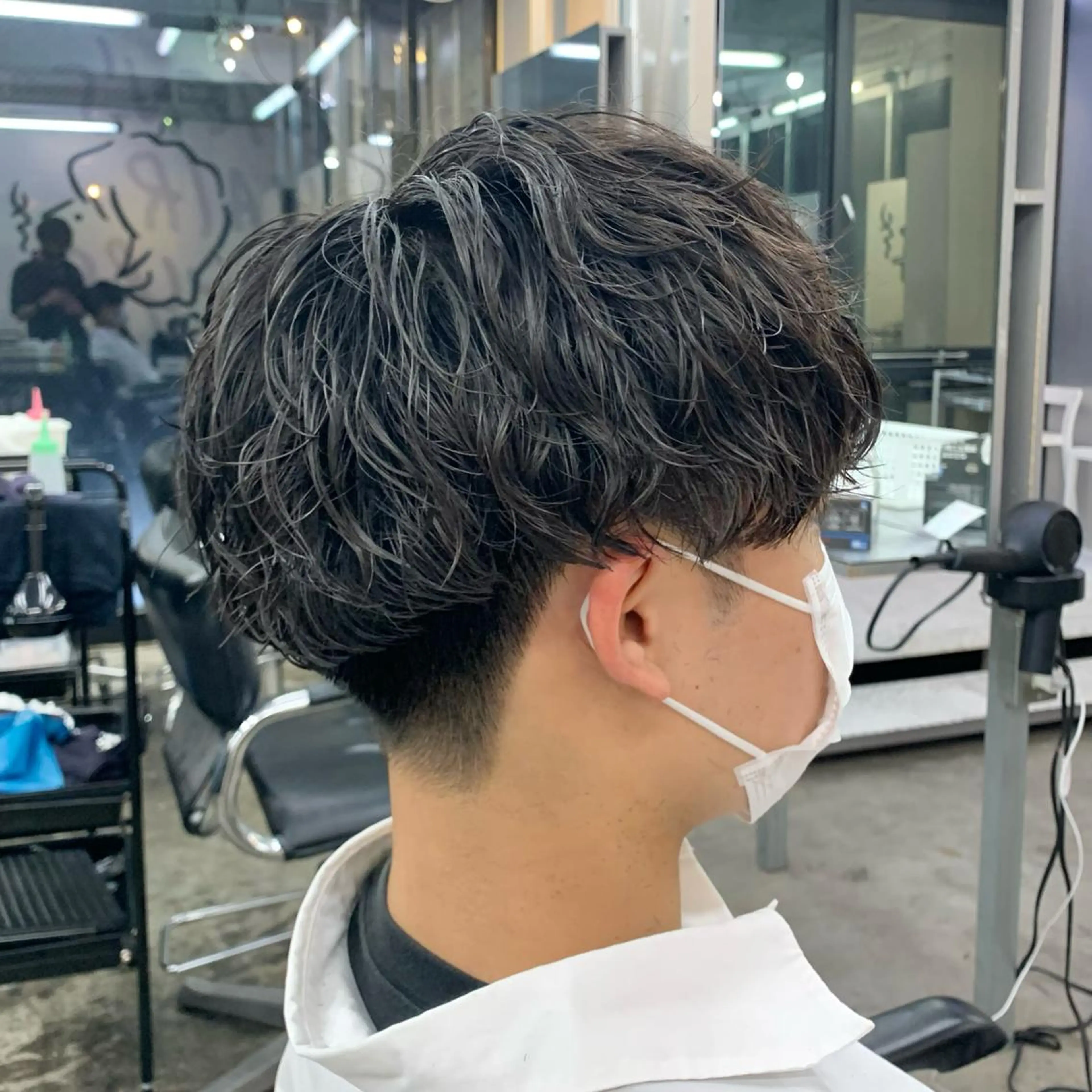 ショート パーマ メンズ カット パーマ メンズ特化美容師/ 藤戸 椋のヘアスタイル