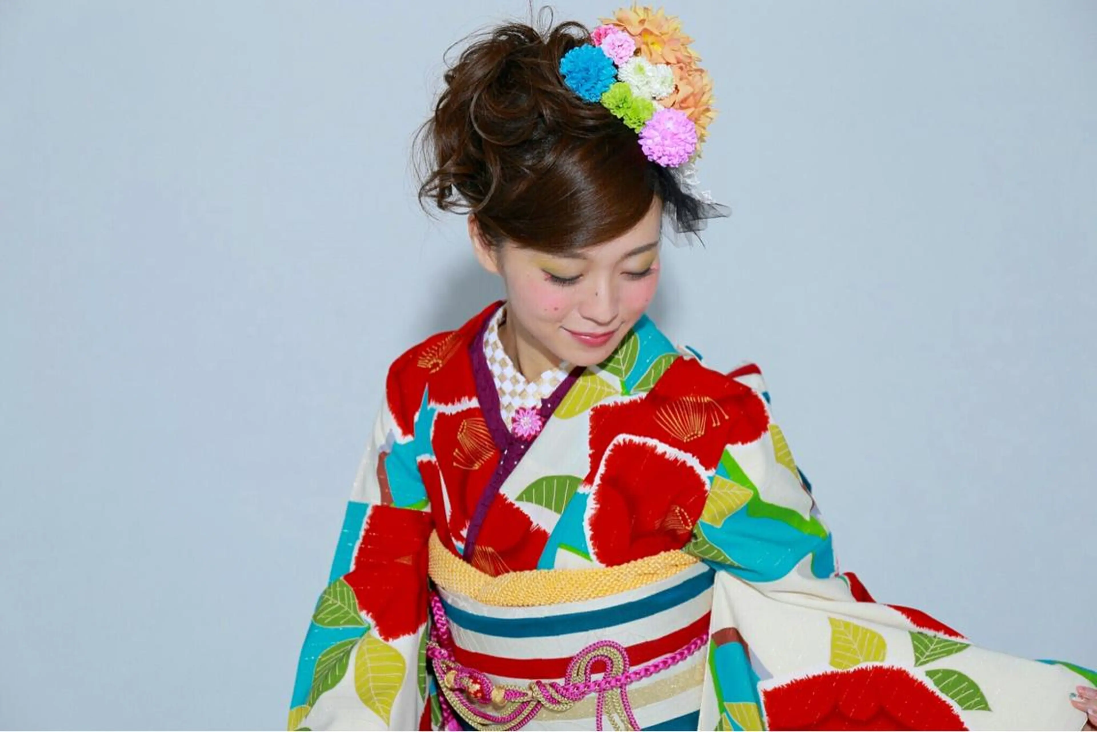 ヘアアレンジ 成人式 松田 類生のヘアスタイル