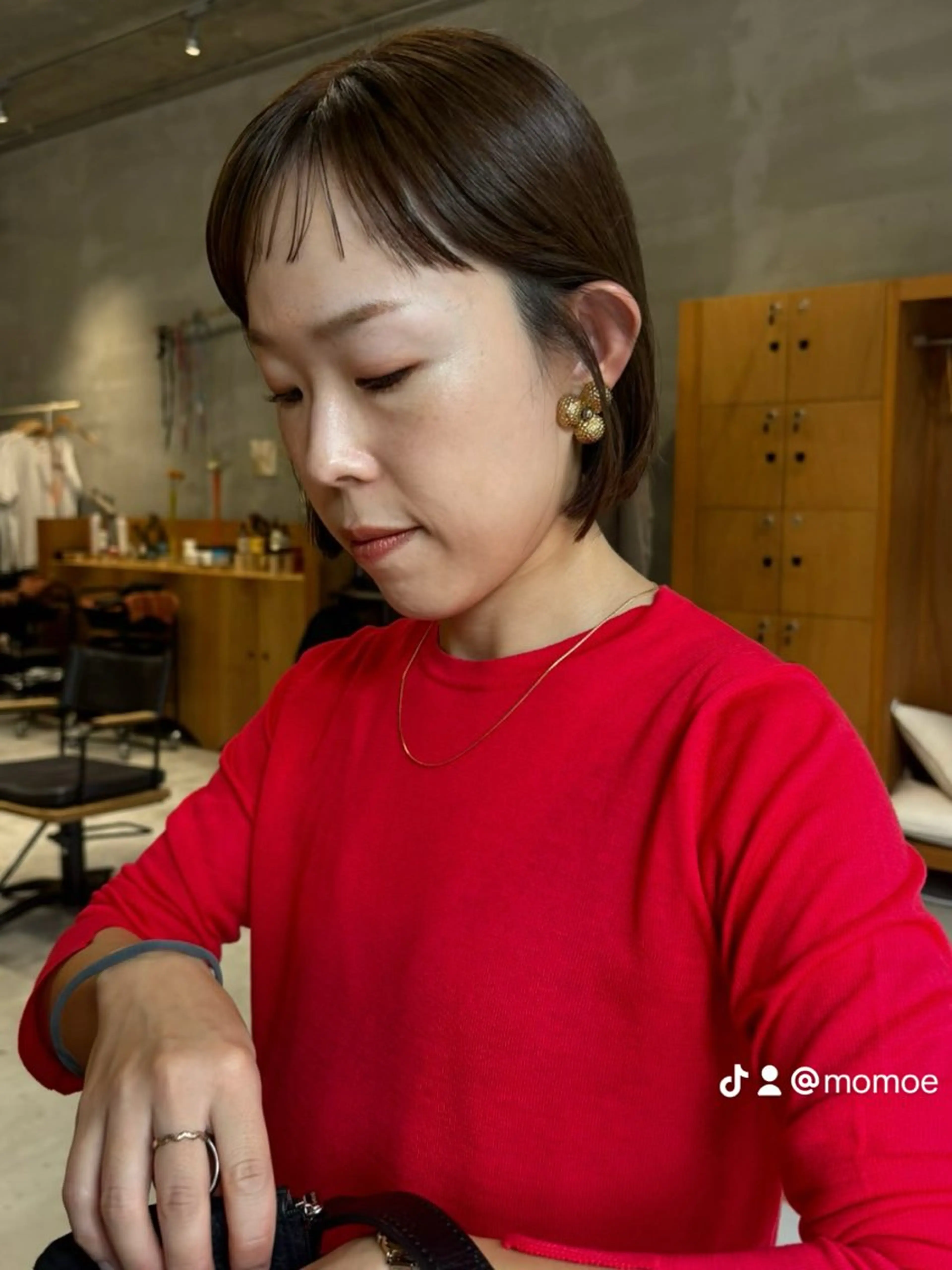 ショート カラー カット ヘアカラー ヘッドスパ wewe: momoeのヘアスタイル