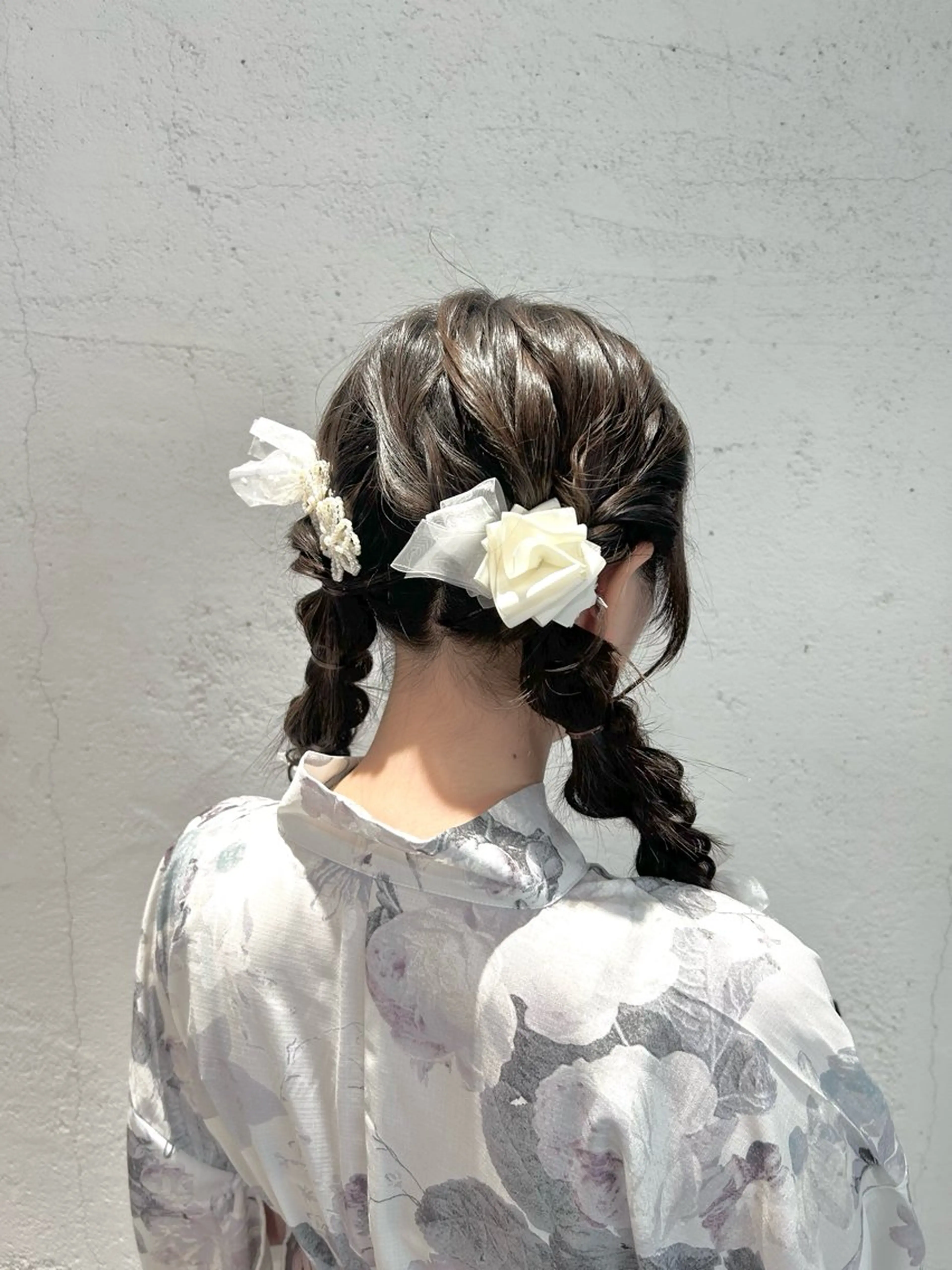 ヘアアレンジ 浴衣 ヘアセット ♛︎ きっか ♛︎ ヘアアレンジ🩵のヘアスタイル