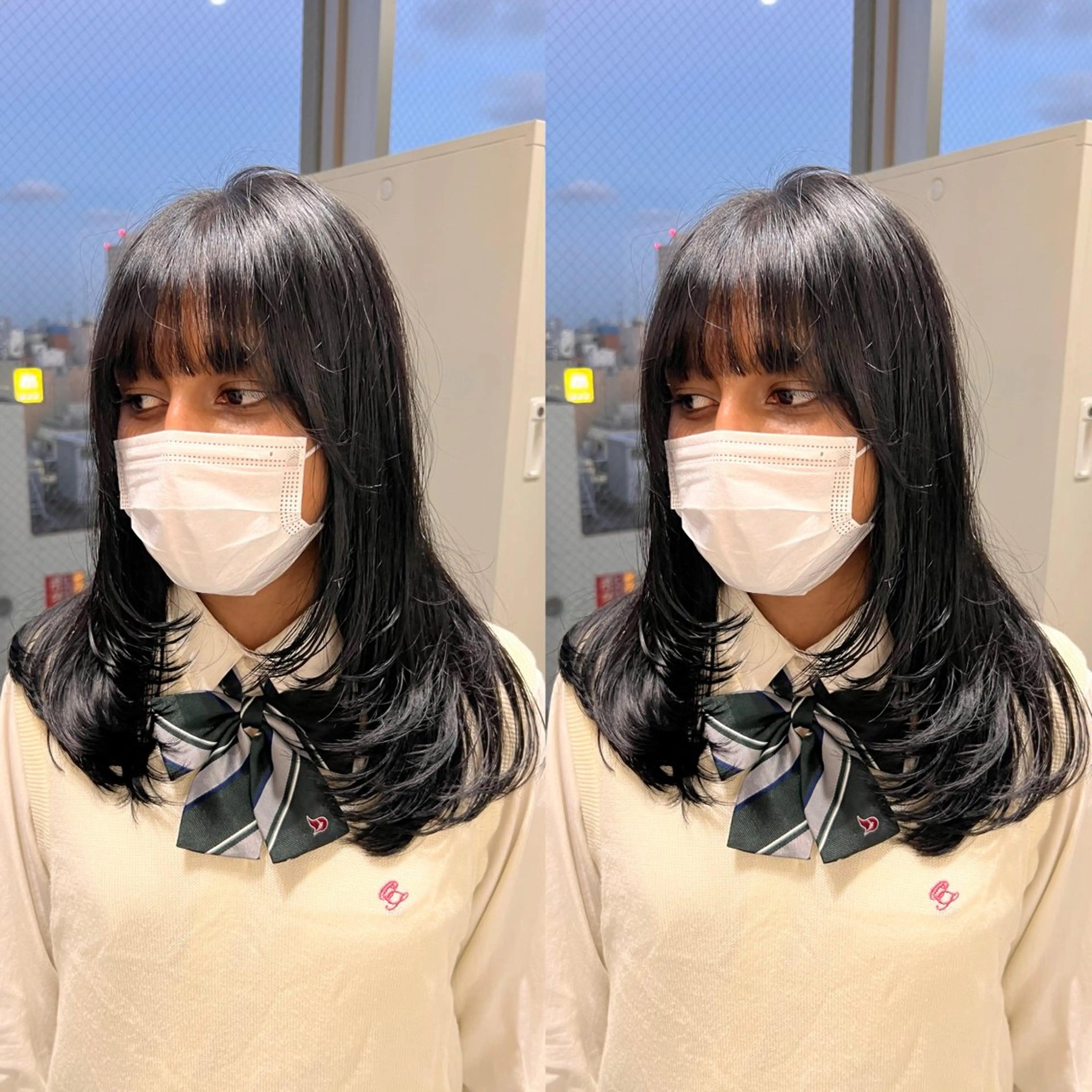 ミディアム カラー 髪質改善 レイヤーカット カット ヘアカラー トリートメント 💕韓国レイヤー× 髪質改善　宮内諒のヘアスタイル