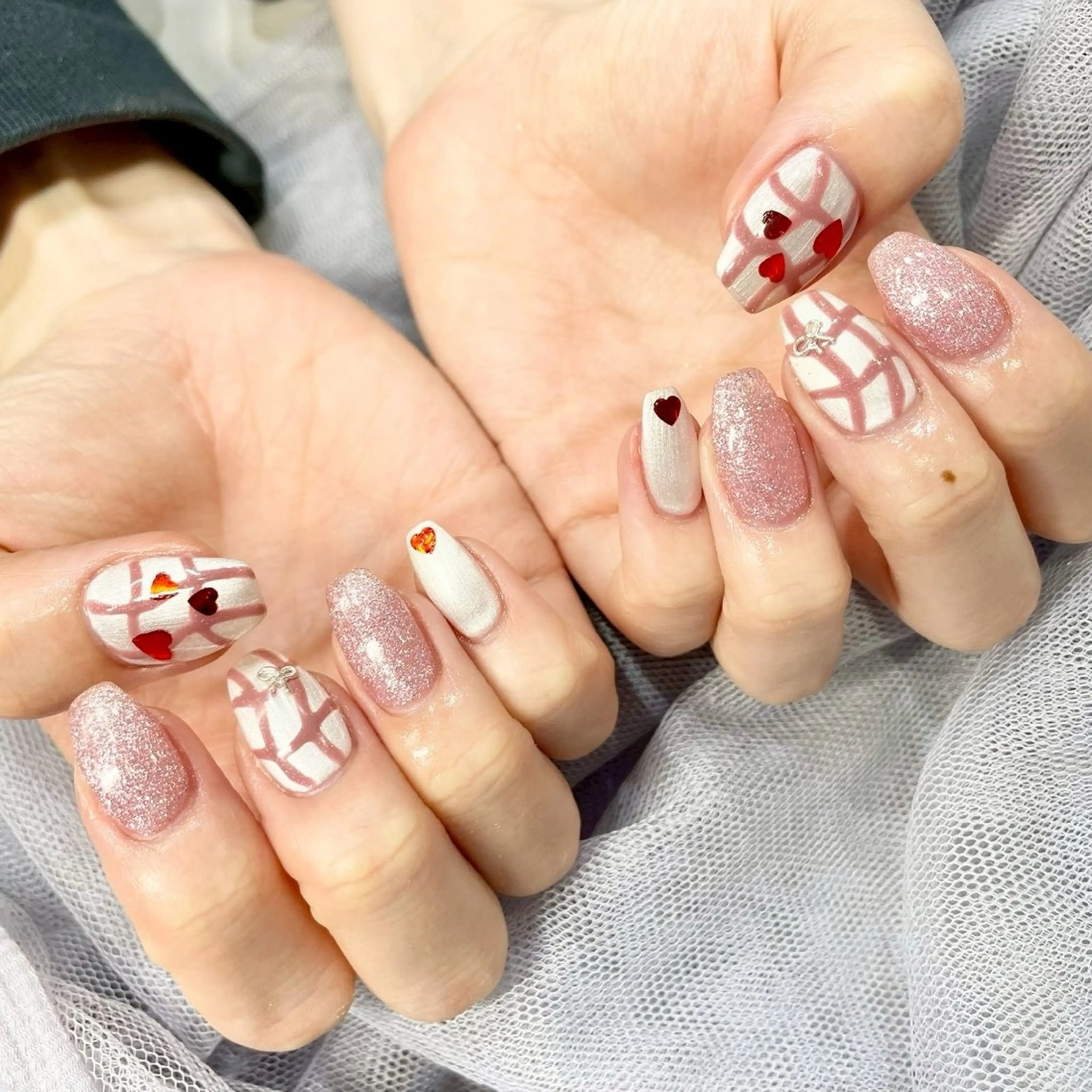 ネイル 持ち込み バレンタイン ハンドネイル Renatus Nailのネイルデザイン