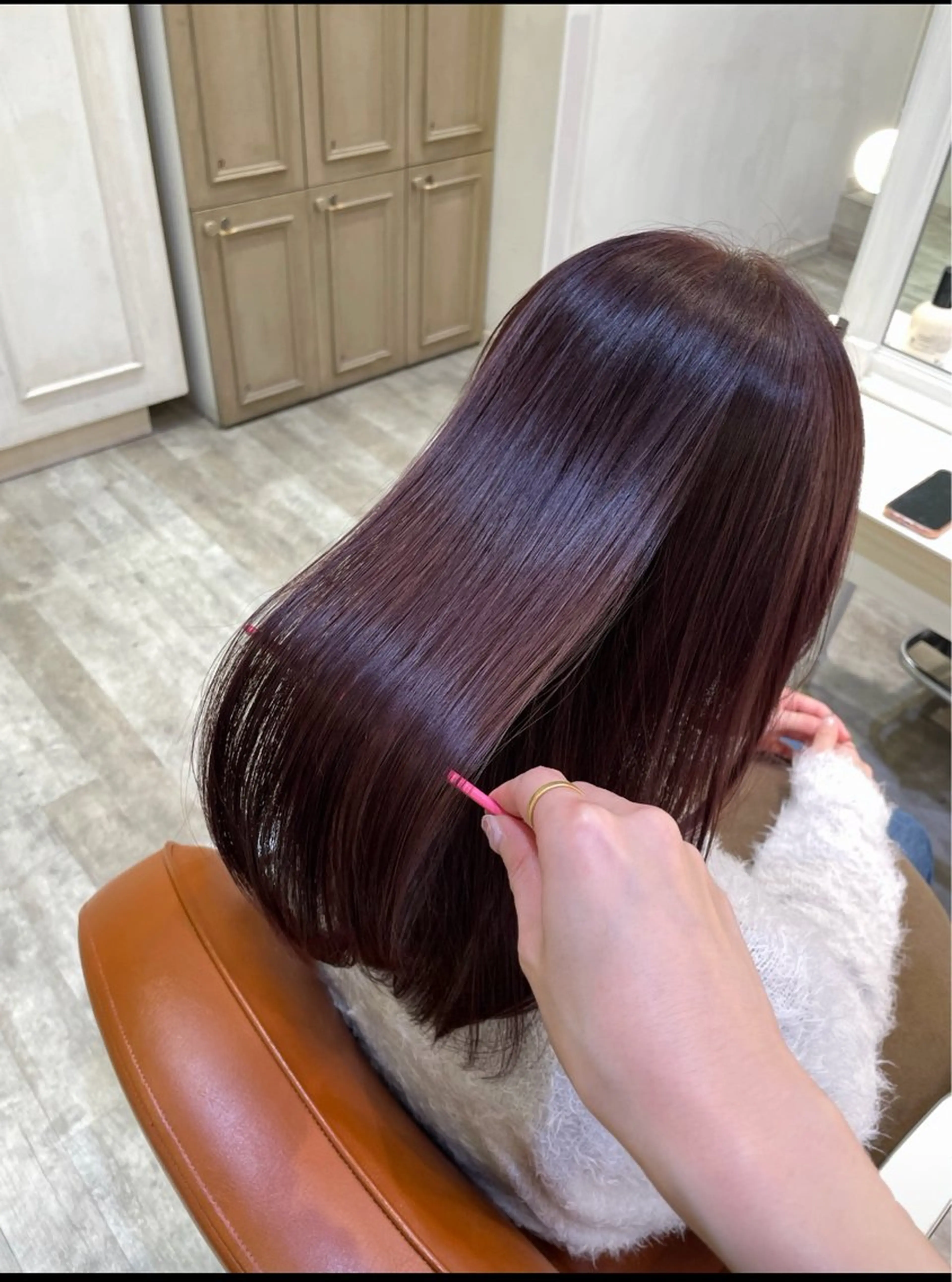 ミディアム ゆうか カラー/ヘアセットのヘアスタイル
