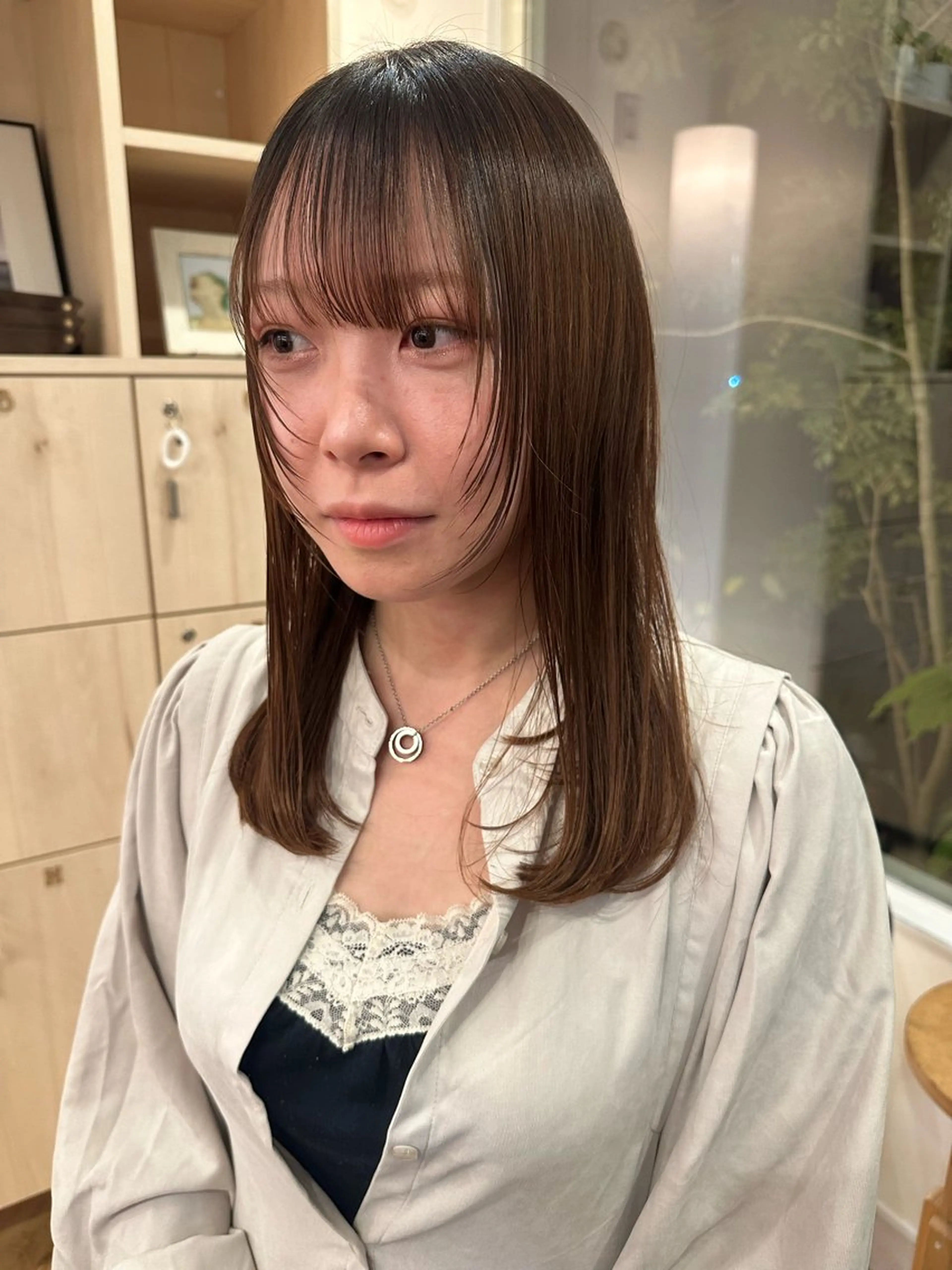 ロング 髪質改善/ハイライト 白髪ぼかし/艶カラーのヘアスタイル