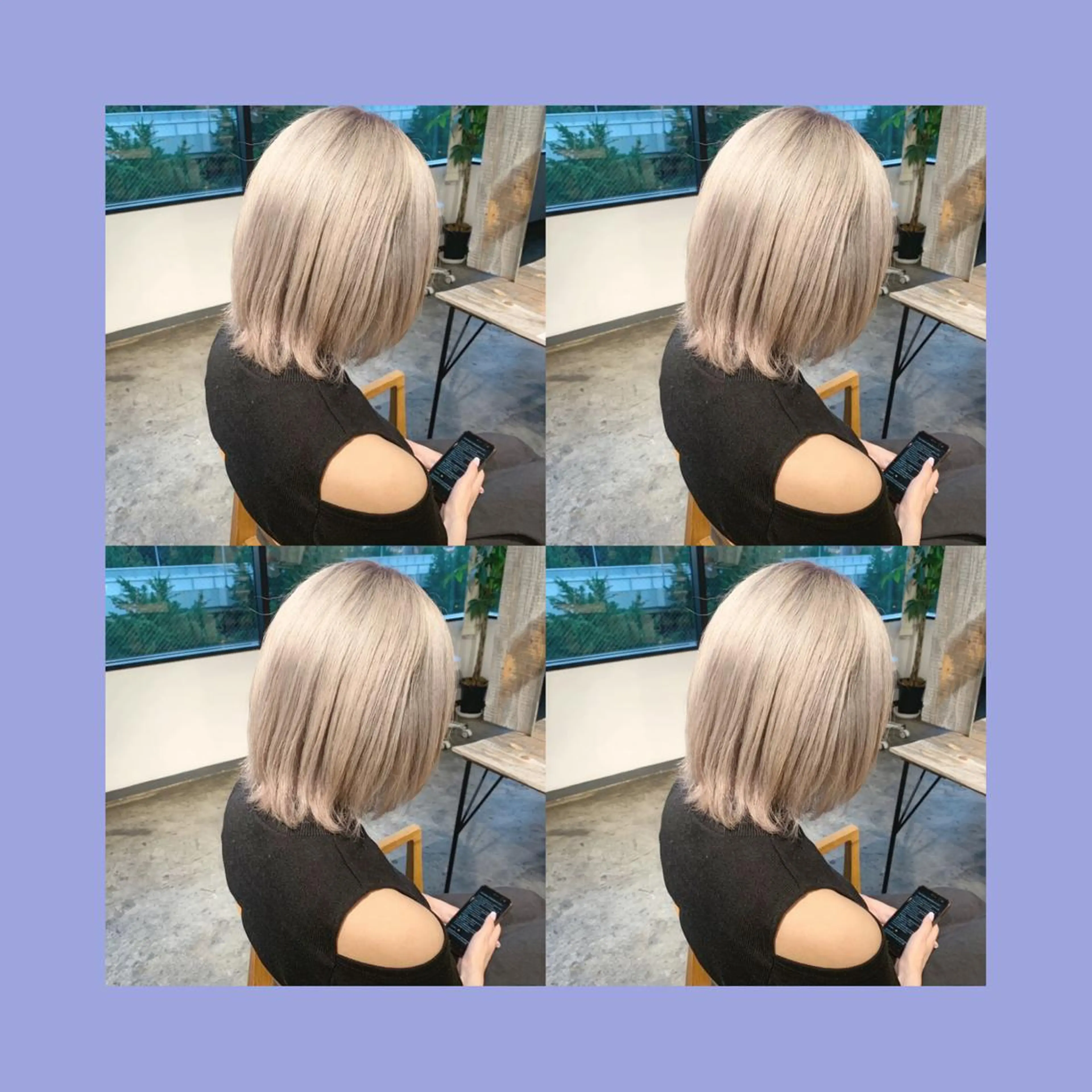 ミディアム カラー ヘアカラー トリートメント ヘアセット ✨艶ブリーチカラー ✨四ノ宮裕己のヘアスタイル