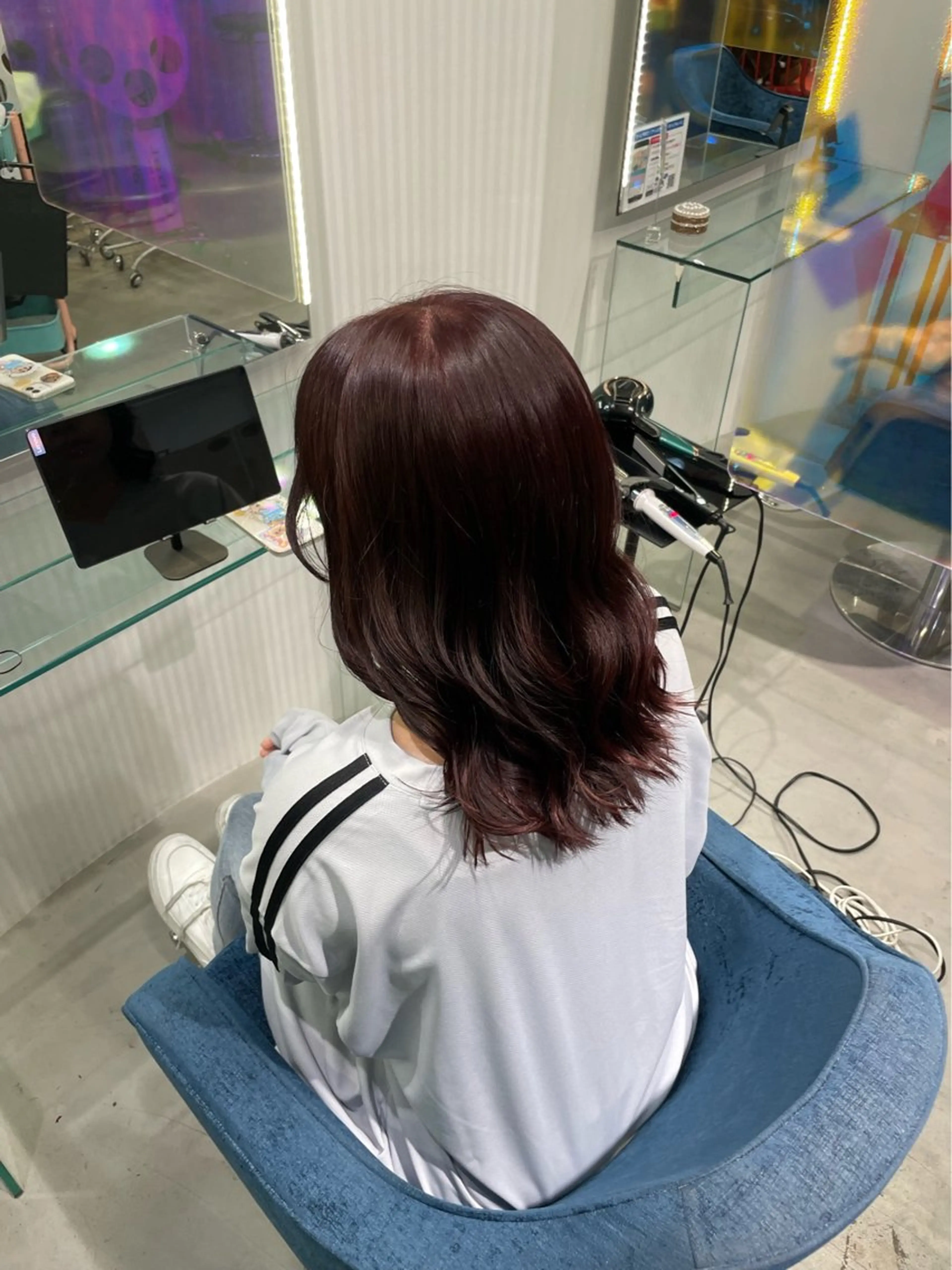 セミロング カラー カット ヘアカラー トリートメント 安井まゆ _Box mico.のヘアスタイル