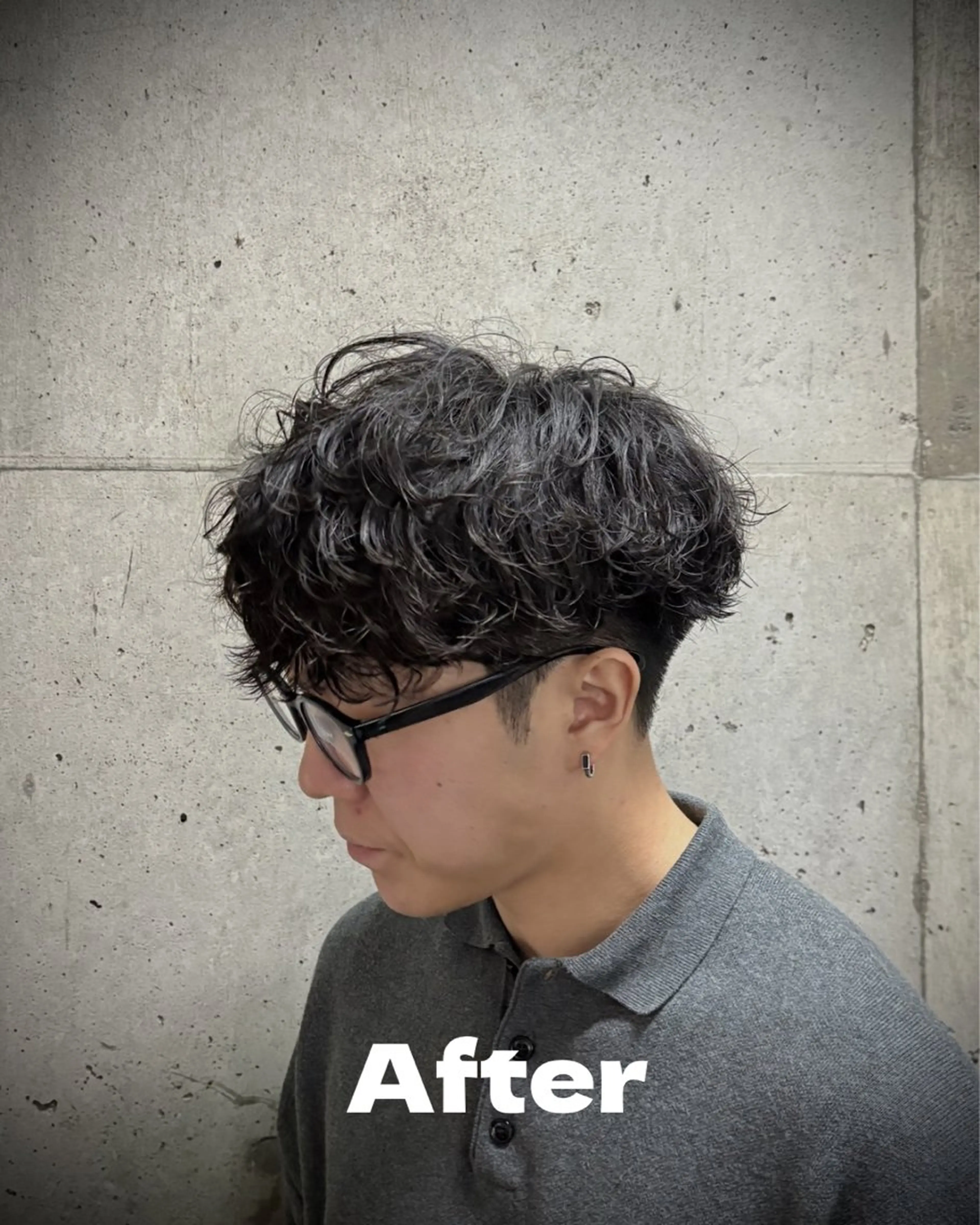 ショート メンズ カット パーマ 永井 皓大のヘアスタイル