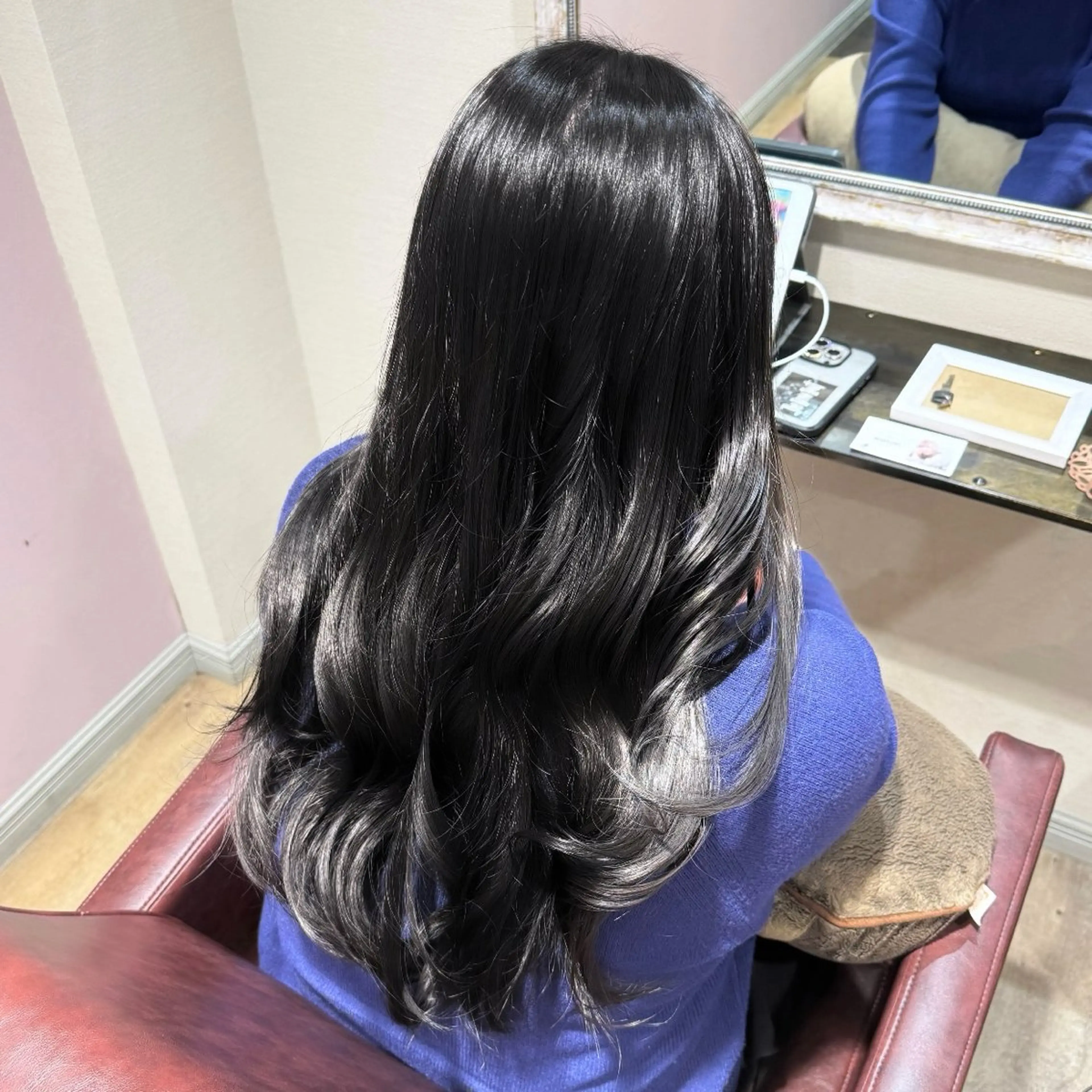 ロング カラー なつき/ 艶カラー/縮毛矯正のヘアスタイル