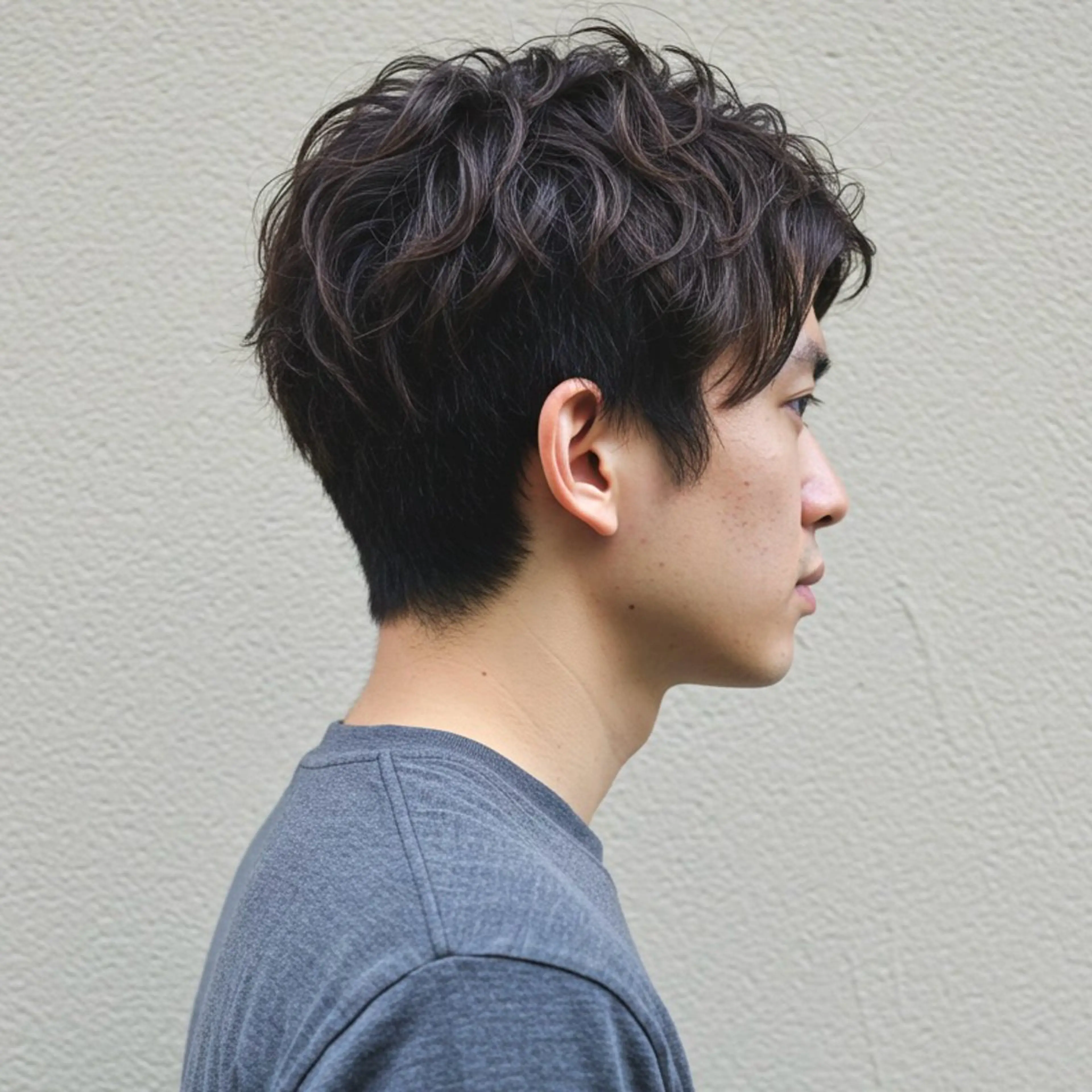 ミディアム カラー パーマ メンズ ミディアムパーマ メンズ韓国風 マッシュ メンズパーマ ツーブロック カット ヘアカラー パーマ トリートメント ヘッドスパ 🎸メンズ/パーマ/ ショート🎸工藤達哉のヘアスタイル