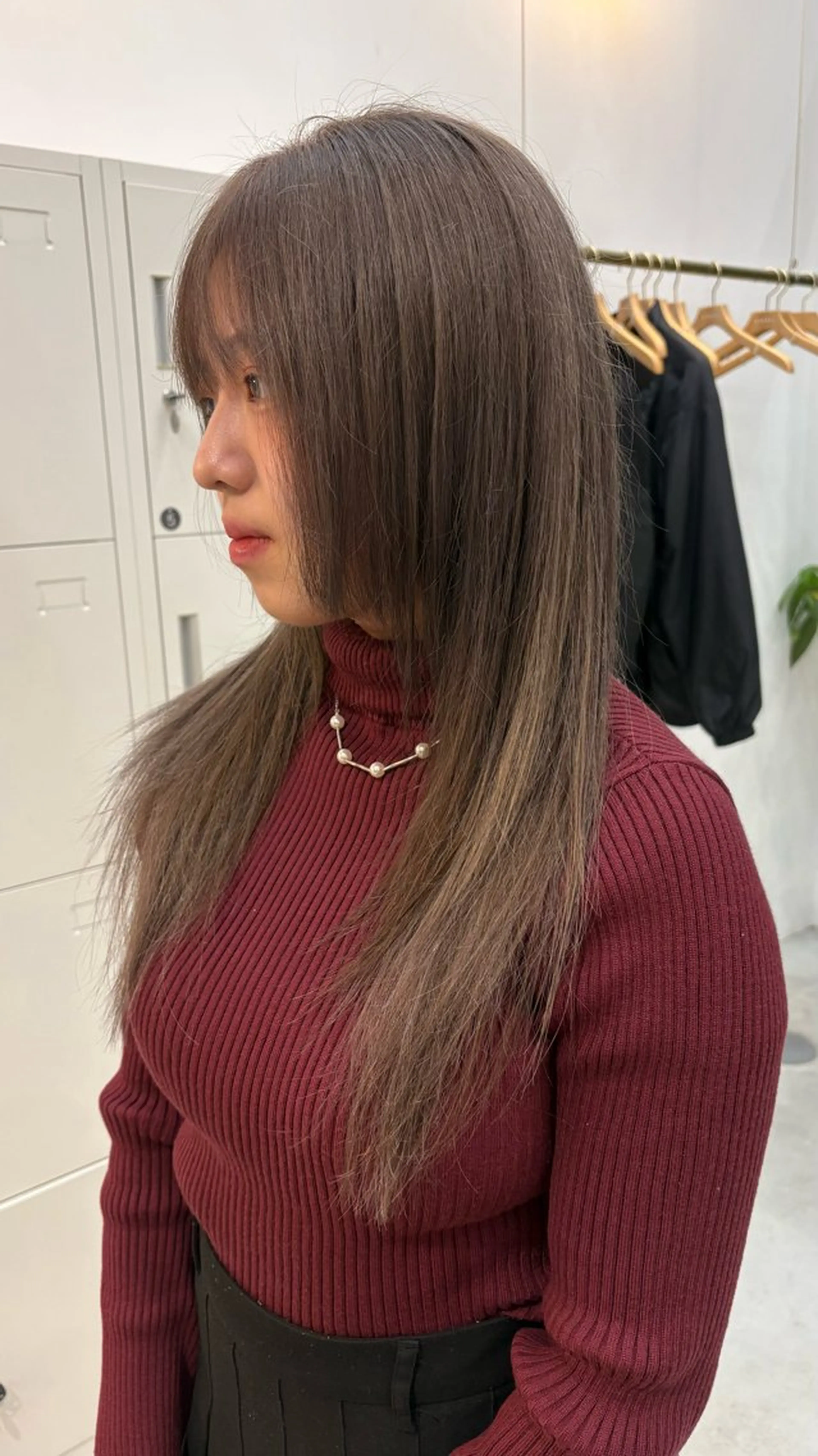 カラー 透明感カラー ピンクカラー 齋藤 そらのヘアスタイル