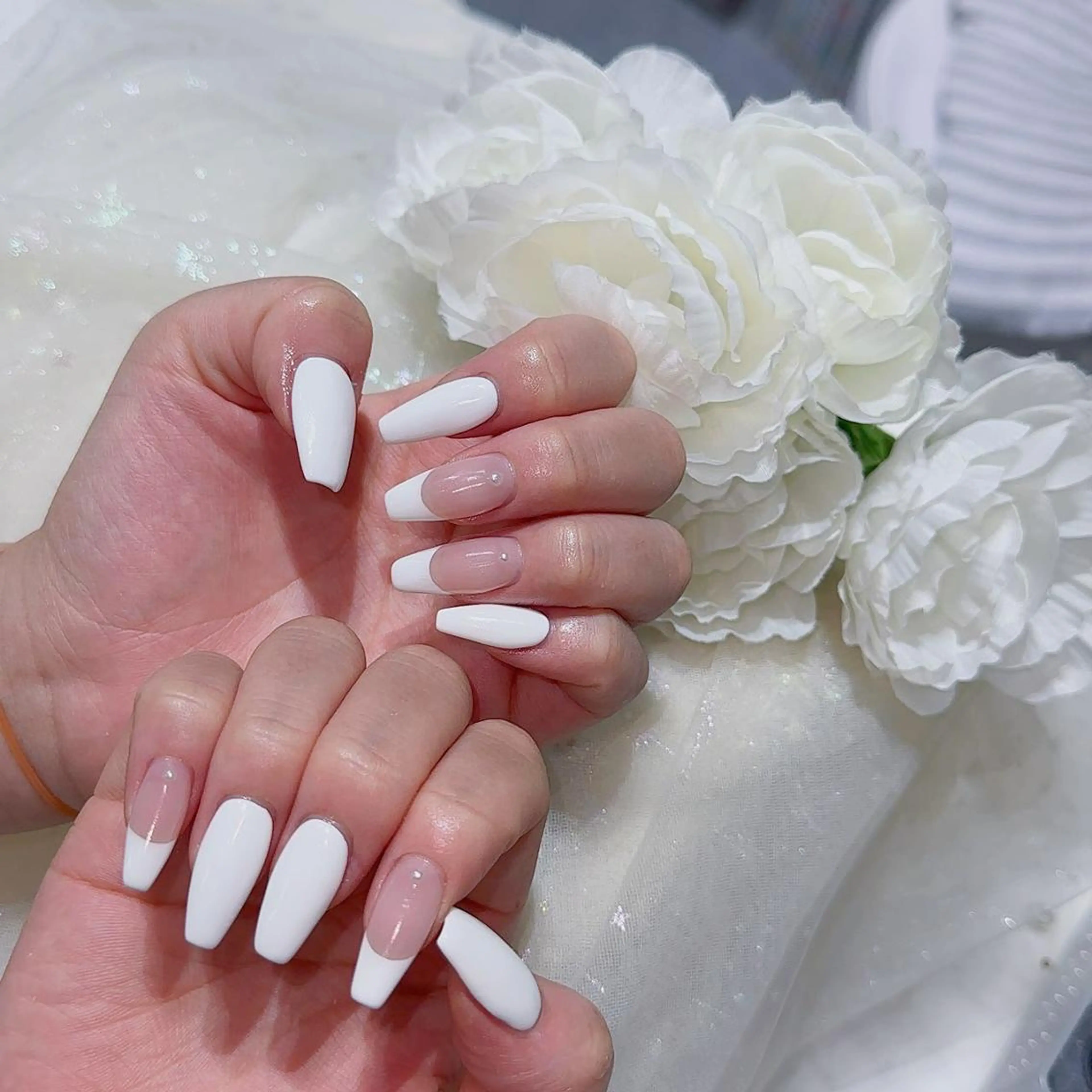 ネイル 長さ出し ネイルチップ Queens momoのネイルデザイン