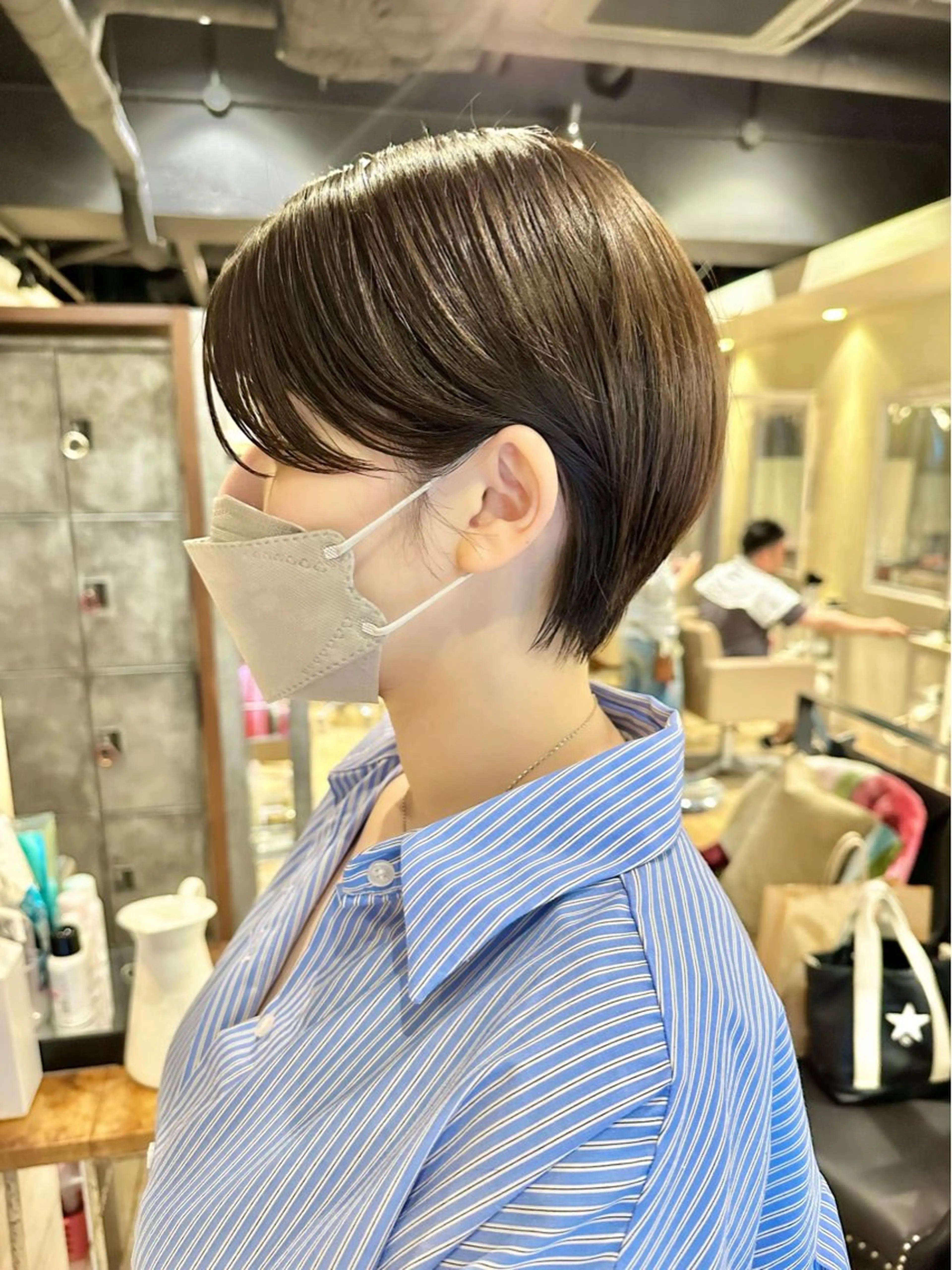 ショート ショート ボブ 梅田 木戸健人のヘアスタイル