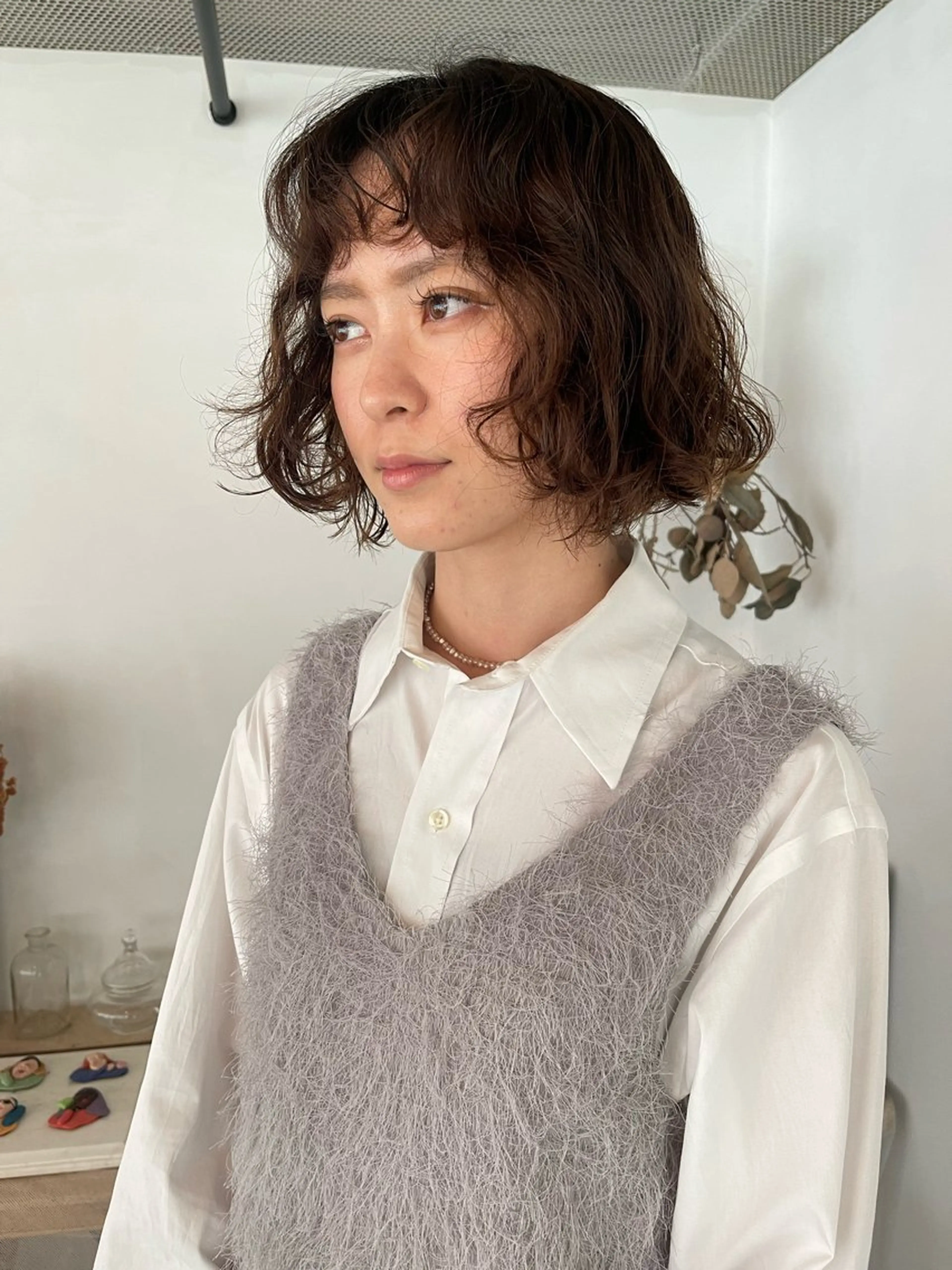 ミディアム パーマ ミディアムパーマ ボブ パーマ ボブ/レイヤー /河内温太のヘアスタイル