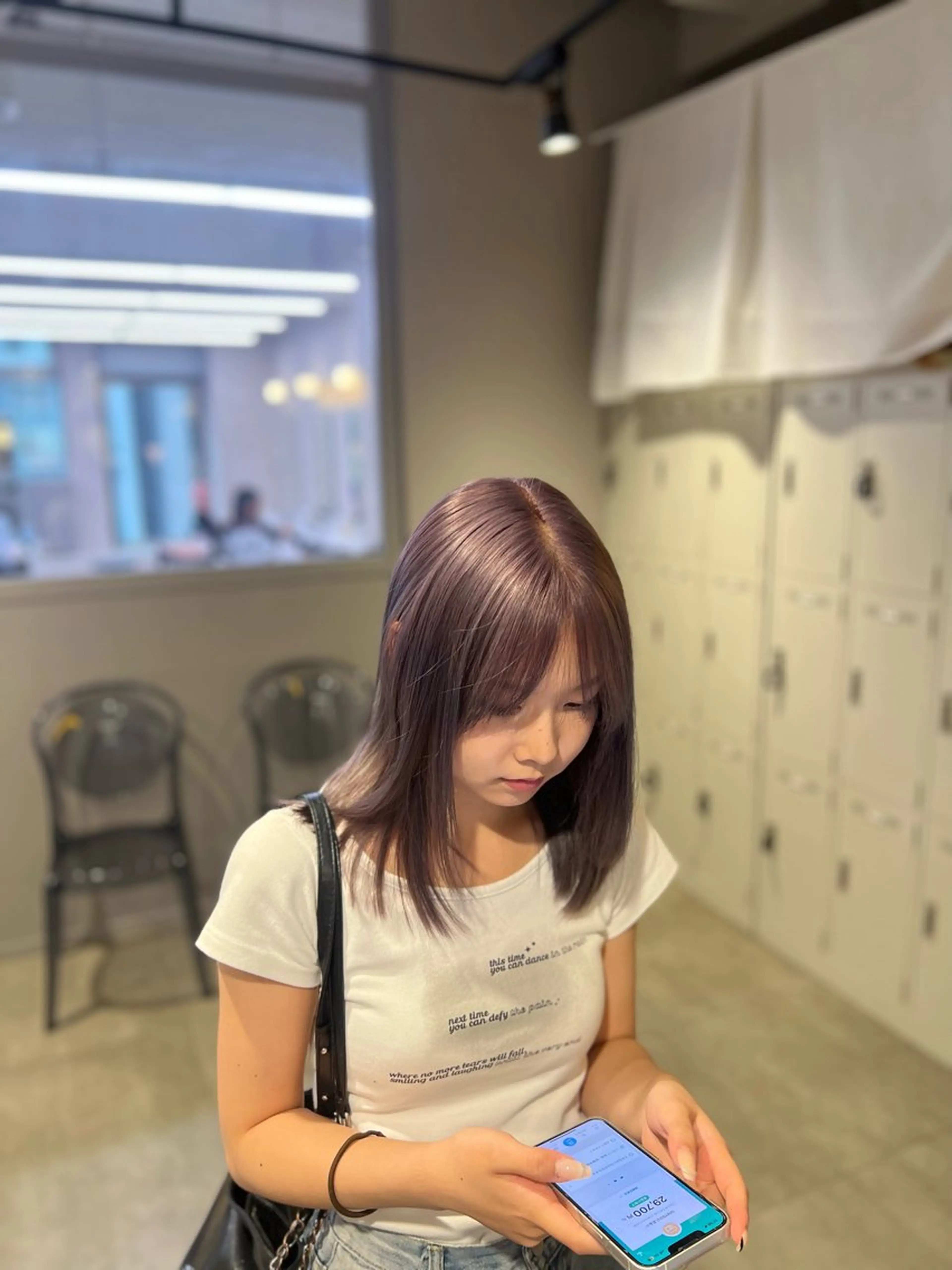 ミディアム カラー ヘアアレンジ カット ヘアカラー トリートメント ヘッドスパ ヘアセット 透明感×韓流ハイ トーン🫧RYUTAのヘアスタイル