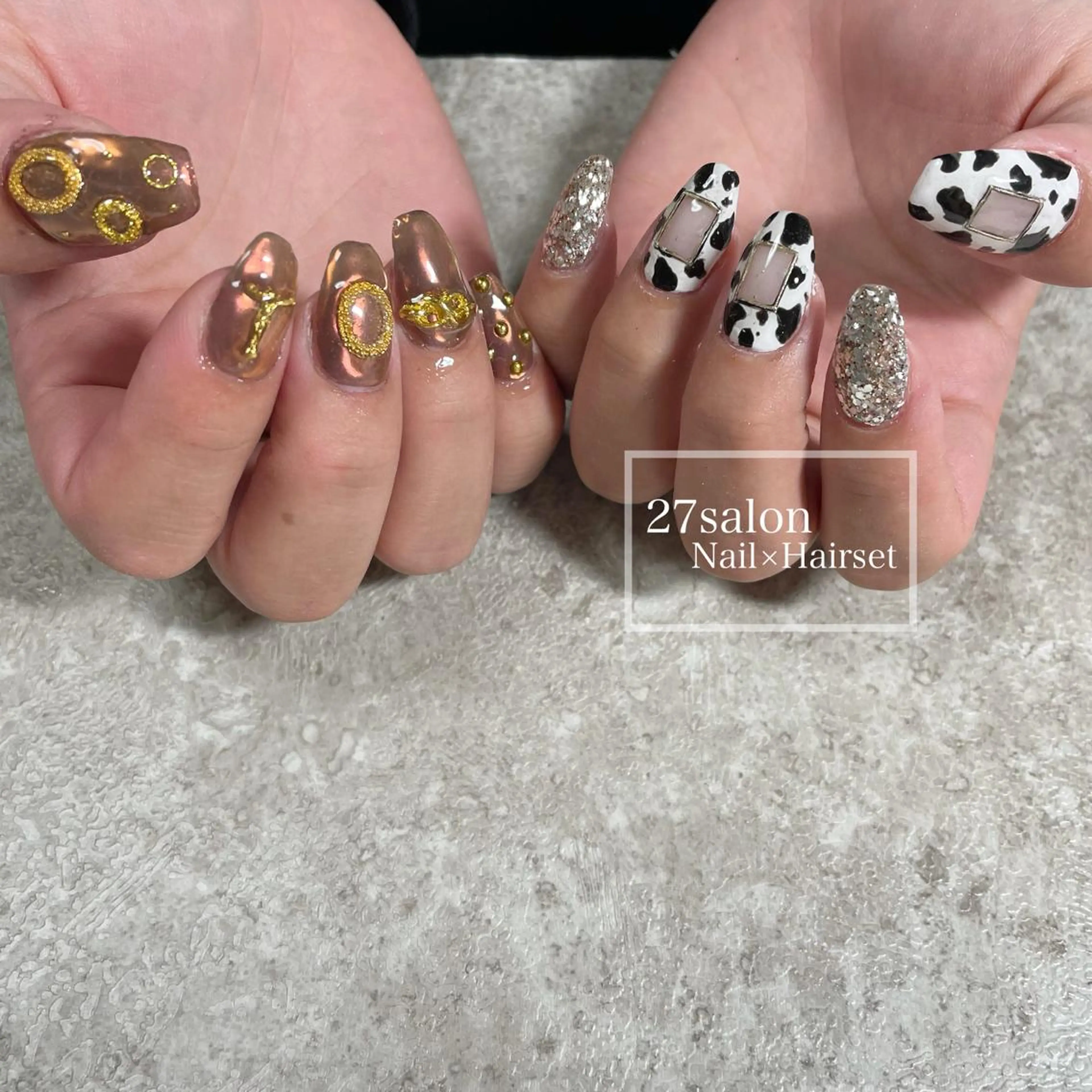 ネイル ミラーネイル 27salon yuinaのネイルデザイン