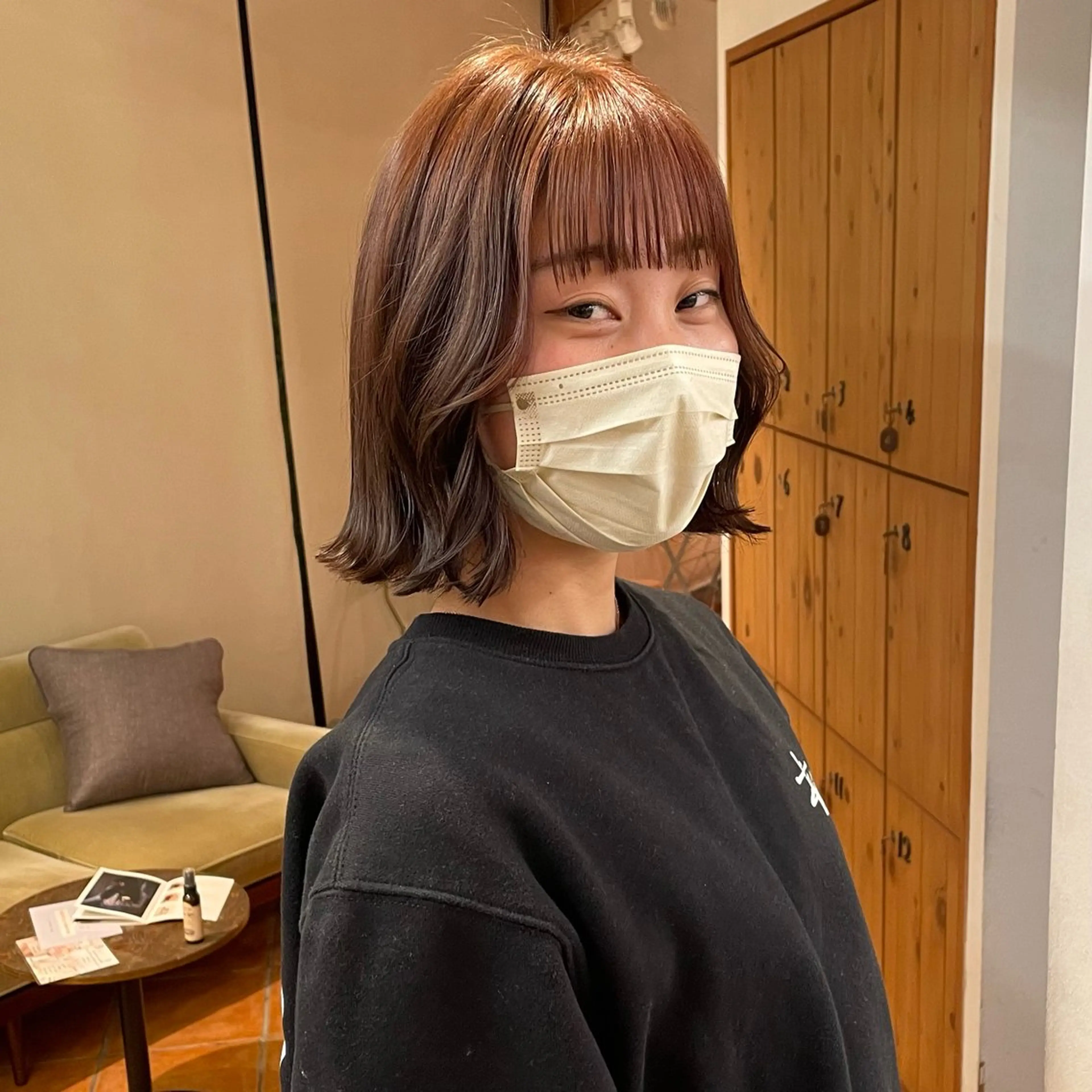 ミディアム カラー 奥村 紗季のヘアスタイル