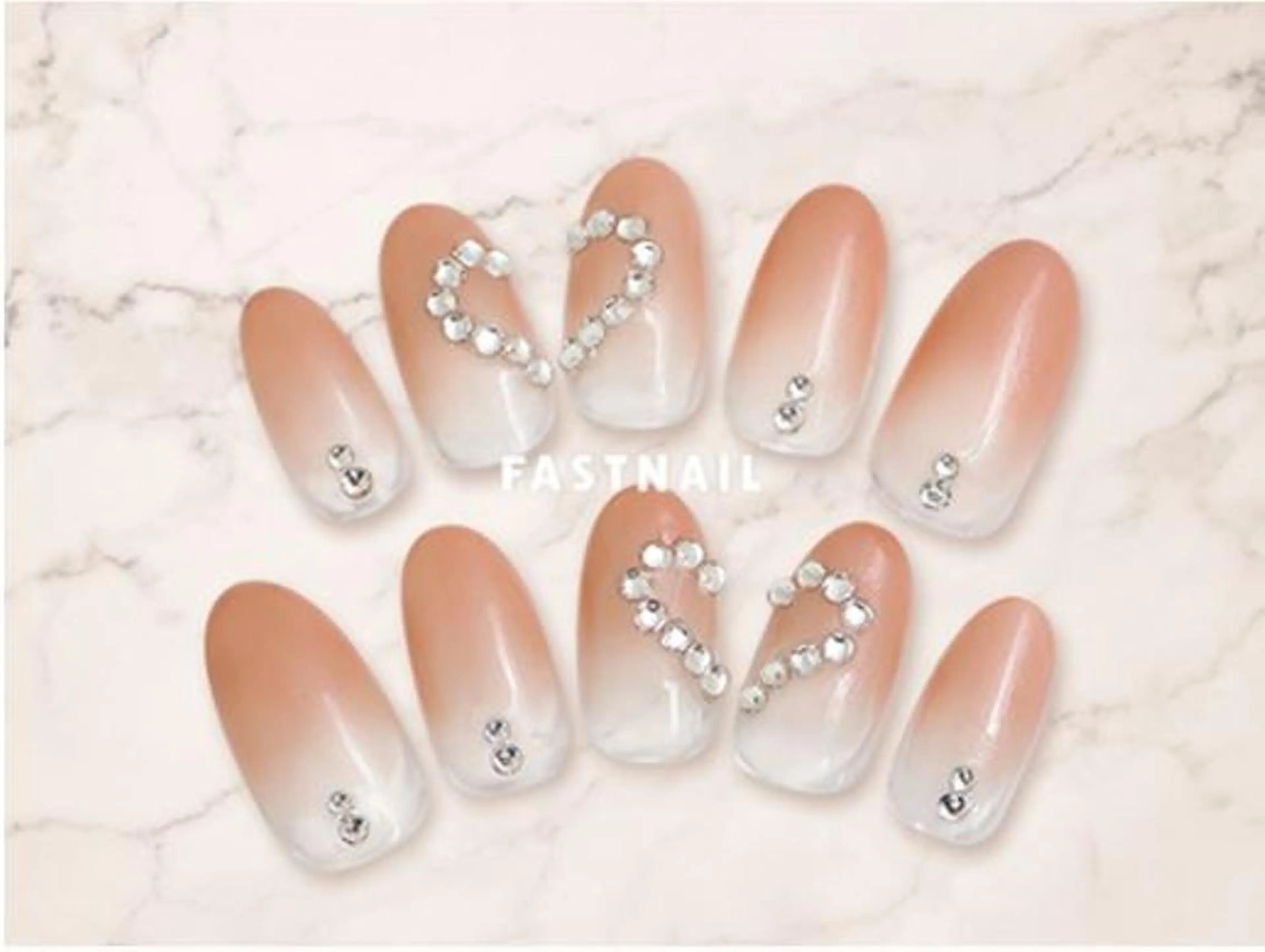 ネイル ハート 春ネイル ワンホンネイル FASTNAIL 立川店のネイルデザイン