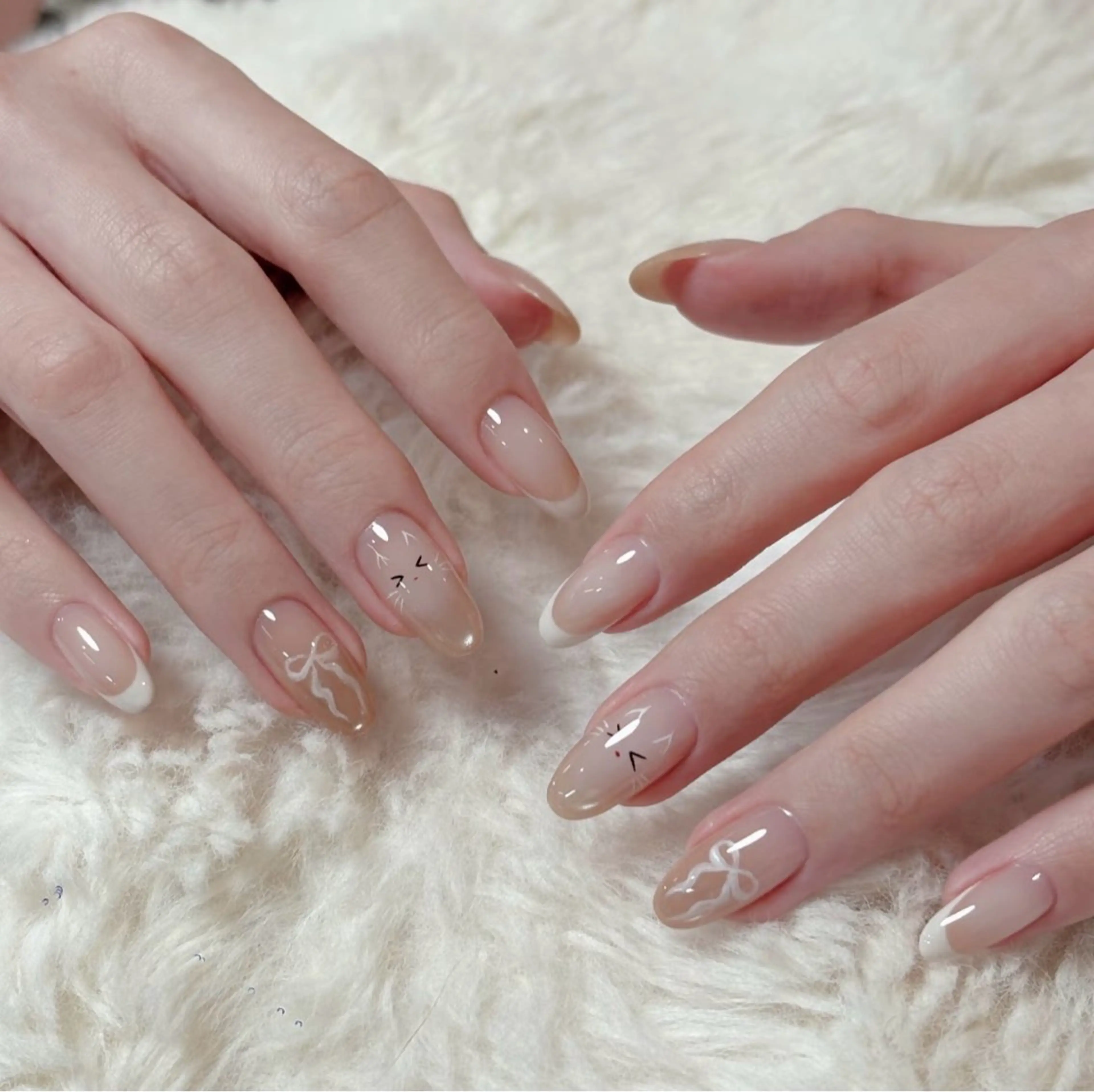 ネイル 持ち込み ニュアンスネイル ハンドネイル パラジエル専門 wilu 二子玉川店のネイルデザイン