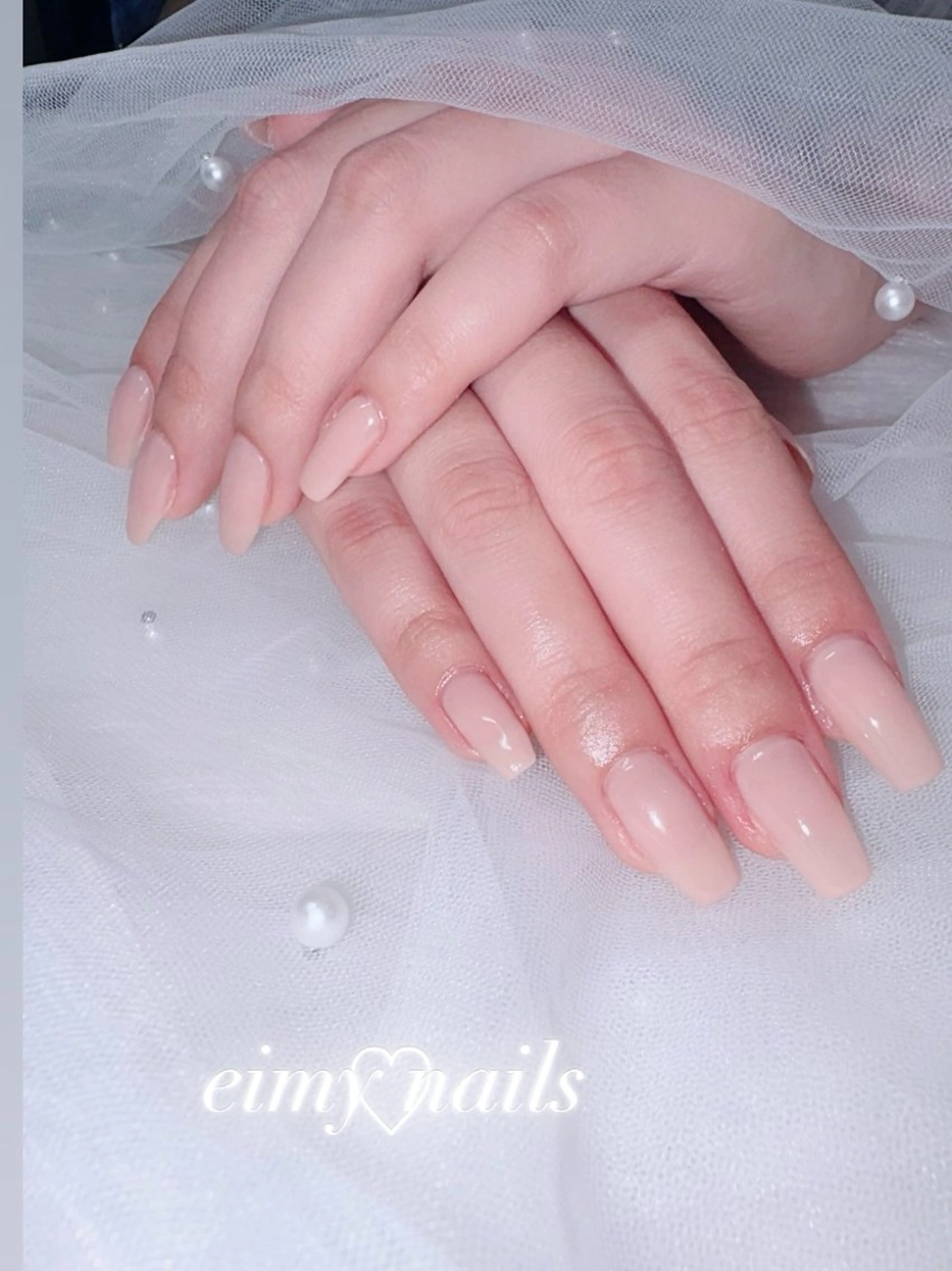 ネイル オフィスネイル ワンカラーネイル ピンク ピンクベージュ 春ネイル ハンドネイル eimy nails♡のネイルデザイン