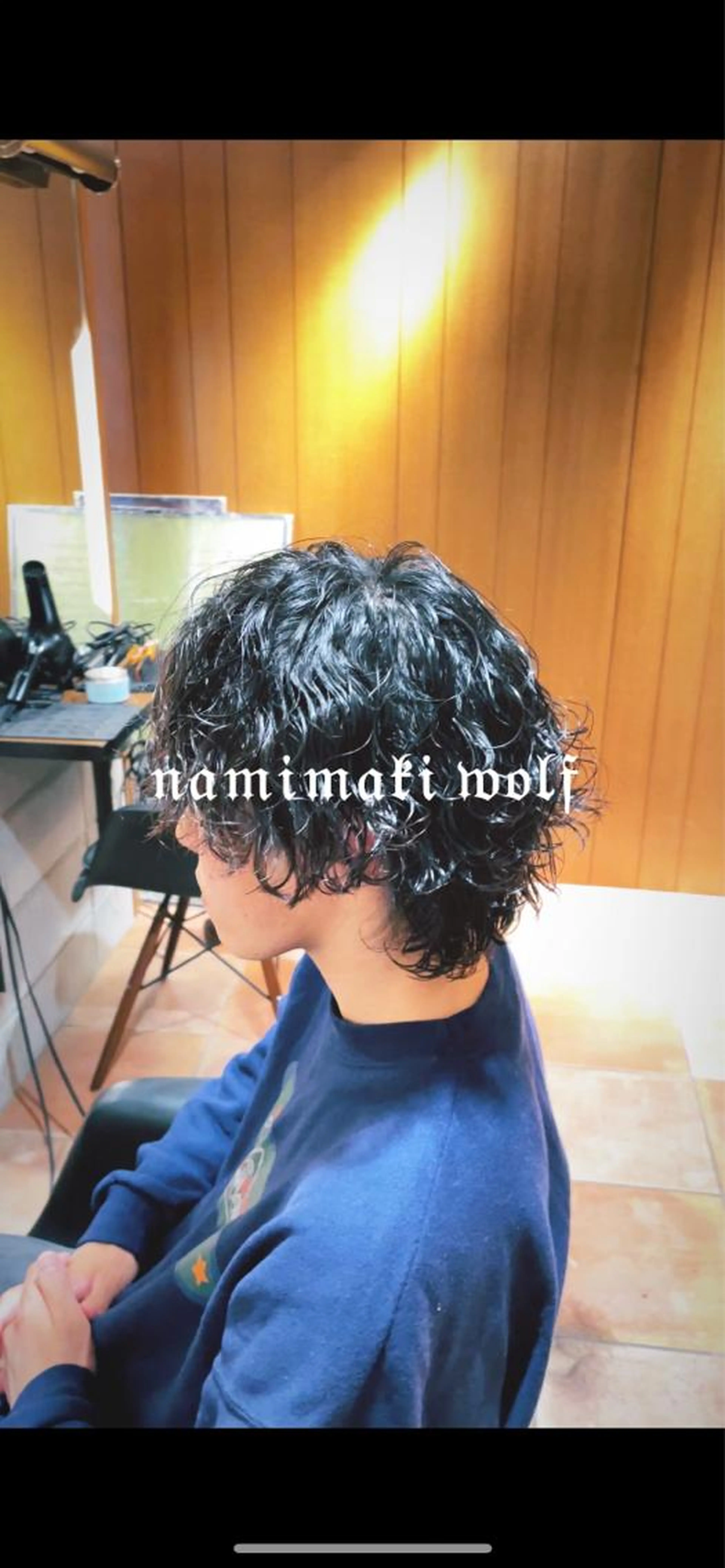 men's cut + namimaki permの写真