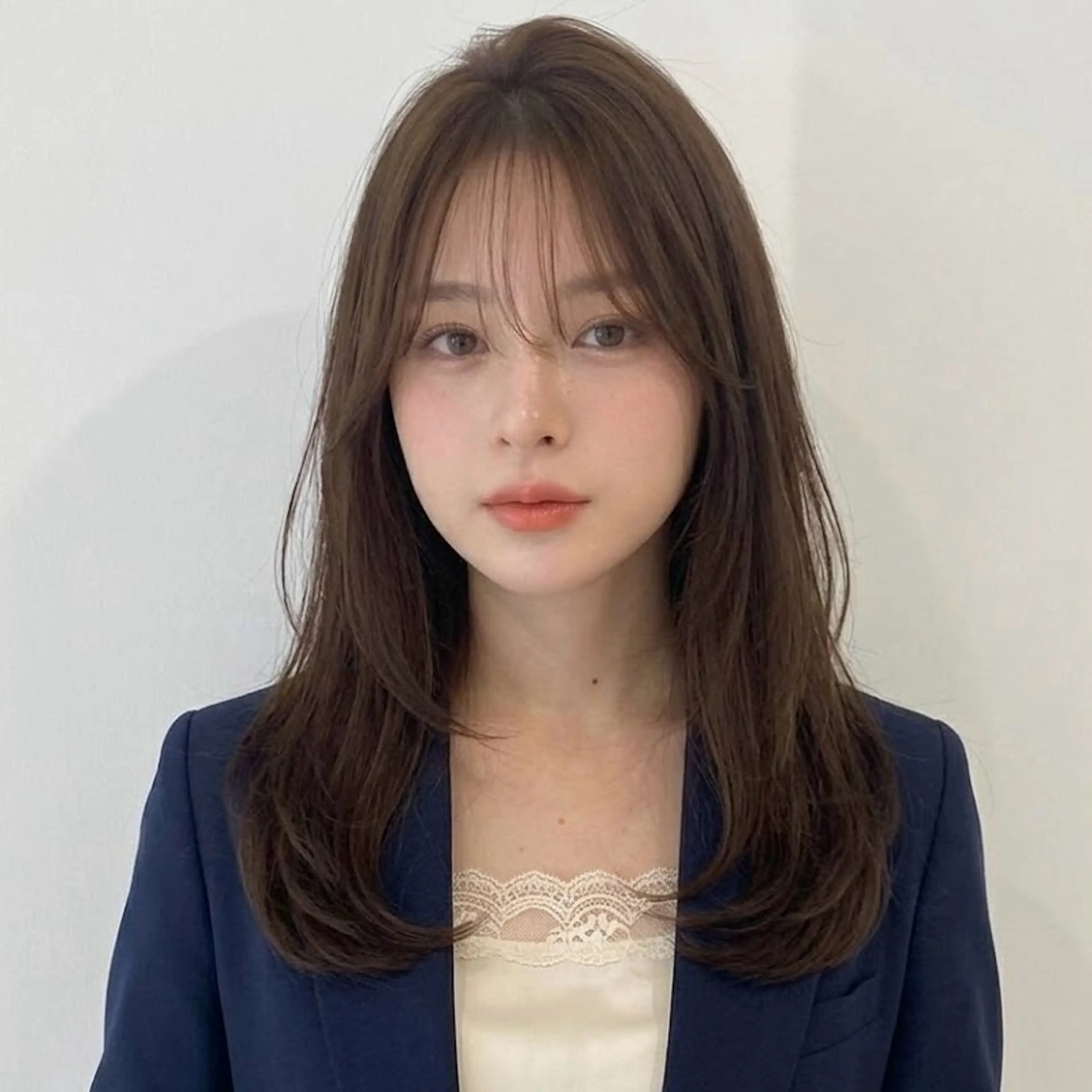 ロング カット ヘアカラー トリートメント 【渋谷】中顔面短縮 ｜髪質改善｜れんのヘアスタイル