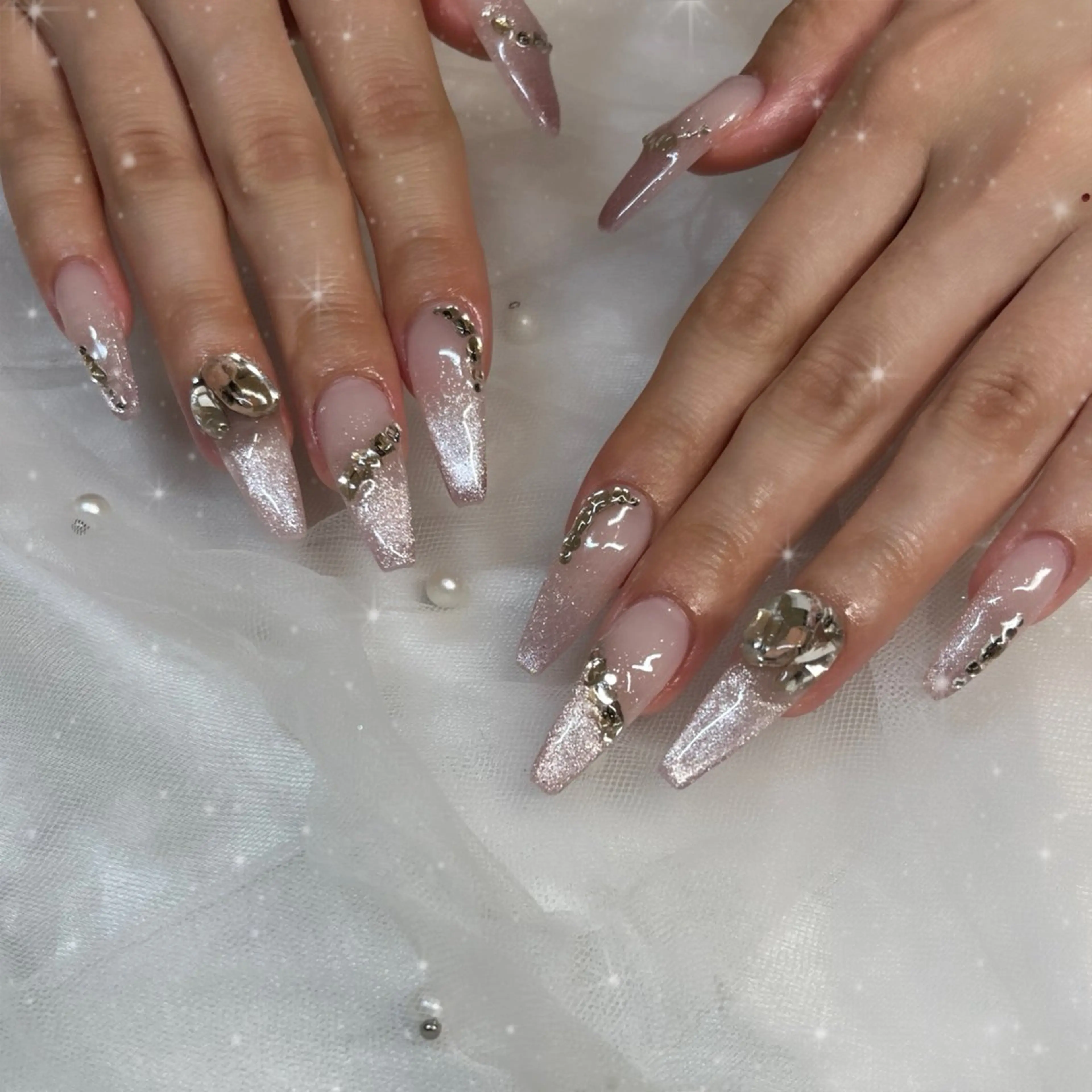 ネイル ロングネイル マグネットネイル ハンドネイル BlueDaisy 栄本店のネイルデザイン