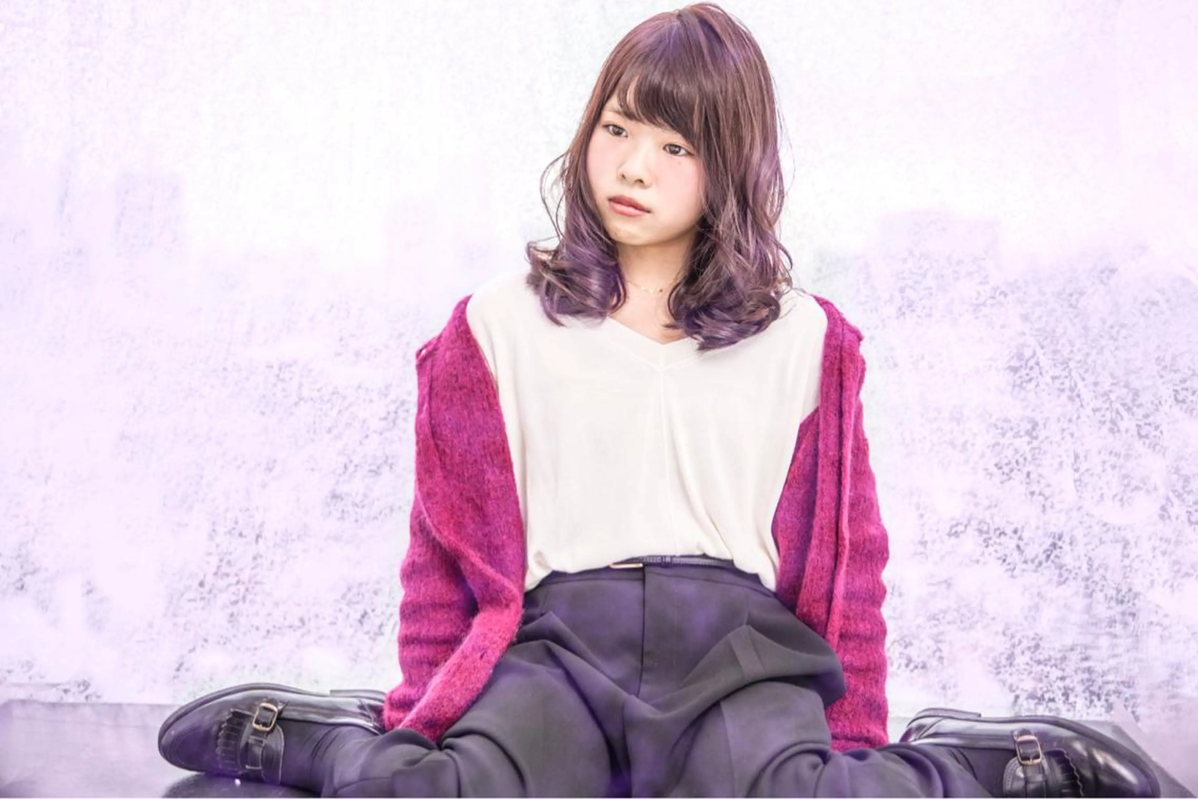 セミロング ロング カラー Re:ta Hair 飯田淳平のヘアスタイル