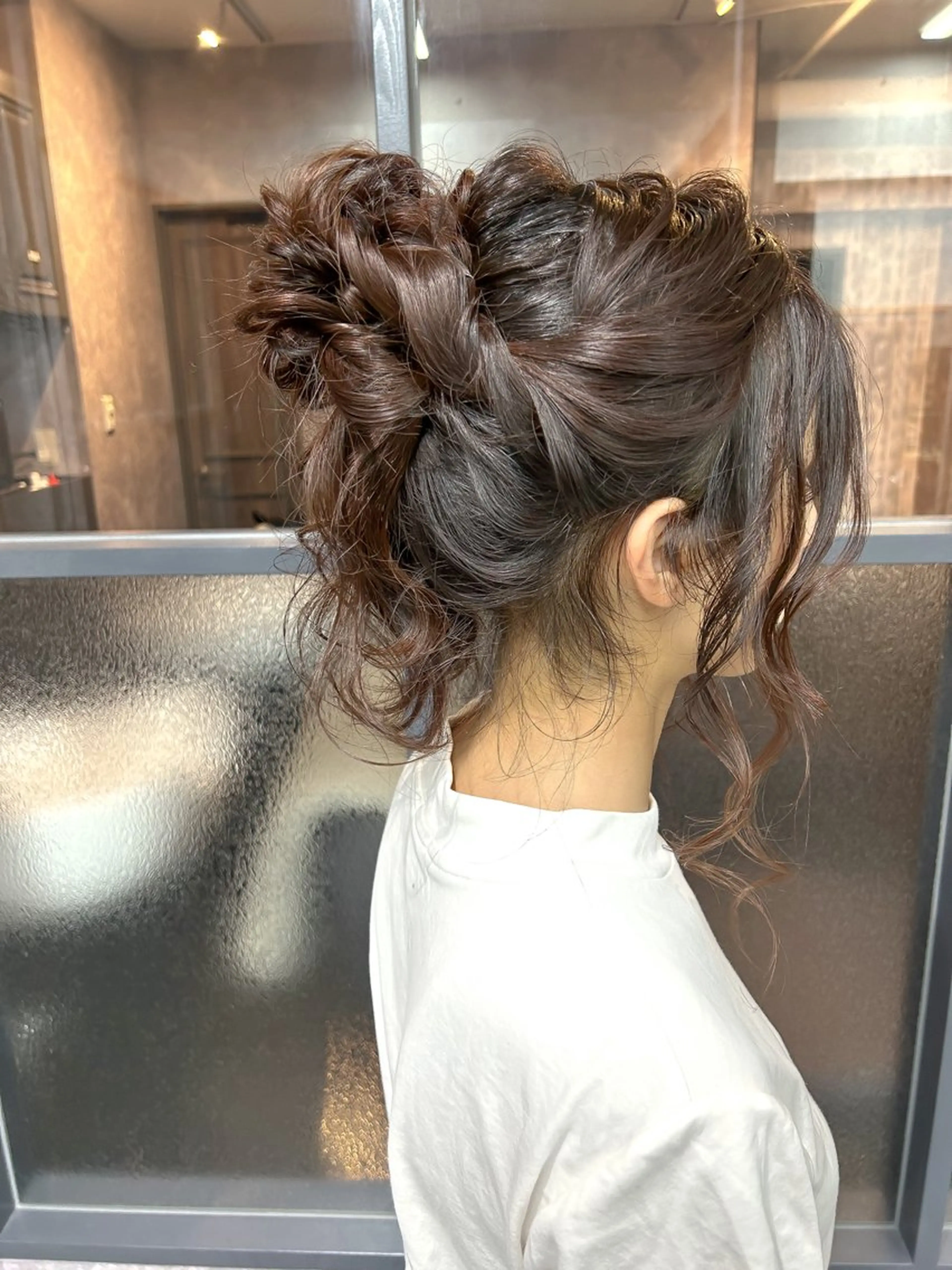 ロング ヘアアレンジ お団子ヘア ヘアセット SHANTi 飯塚 ヘアセット/髪質改善のヘアスタイル
