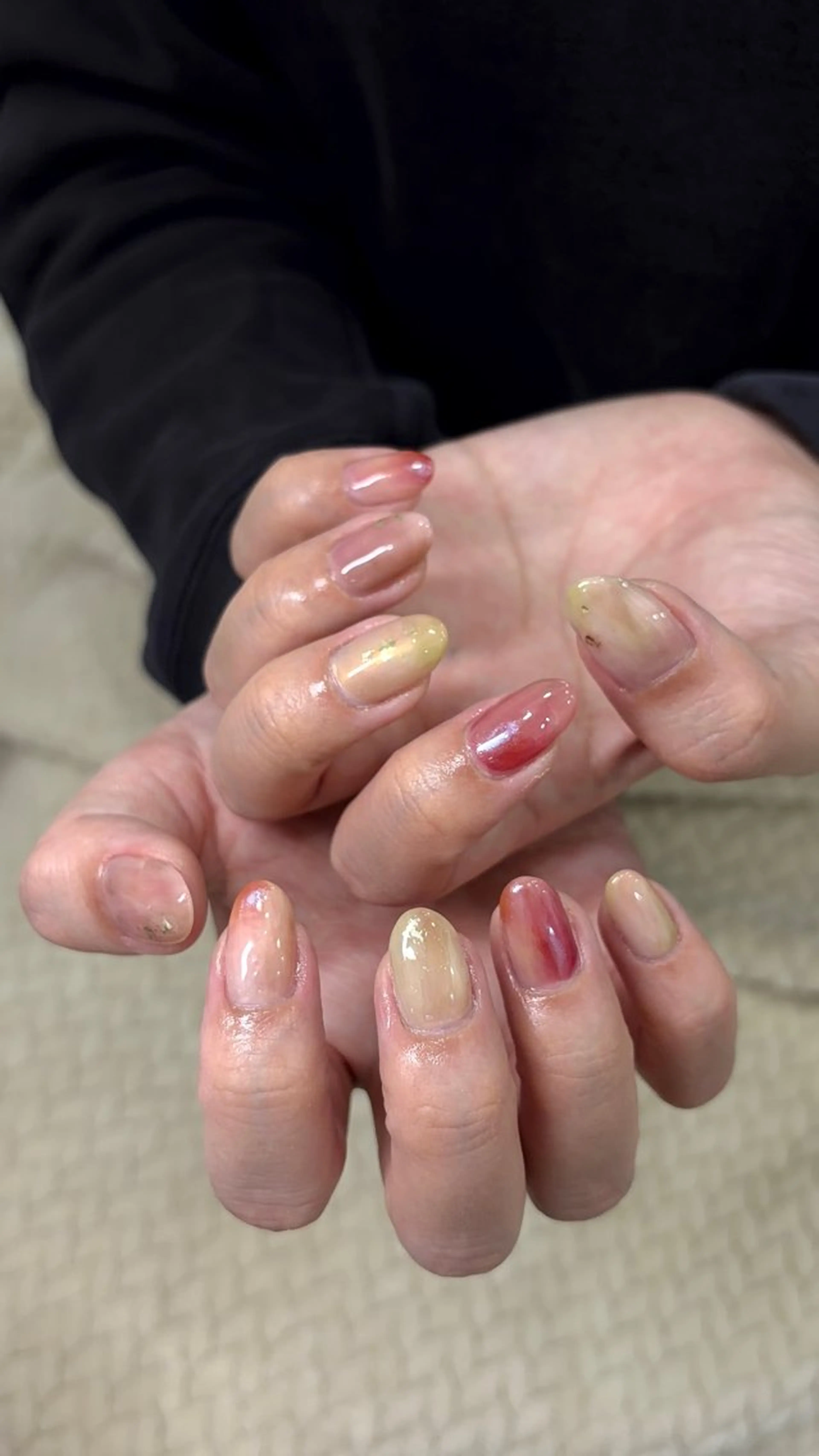 ネイル ニュアンスネイル 春ネイル ハンドネイル THREE nail 長谷川のネイルデザイン